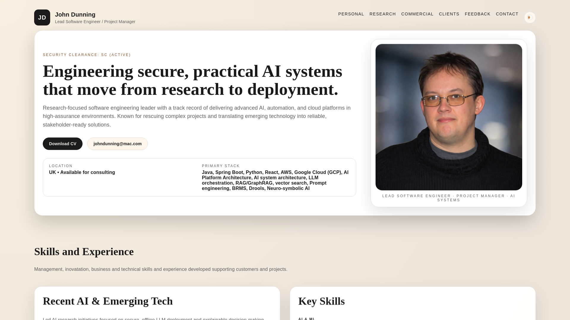 website screenshot of https://johndunning-me.pages.dev/
