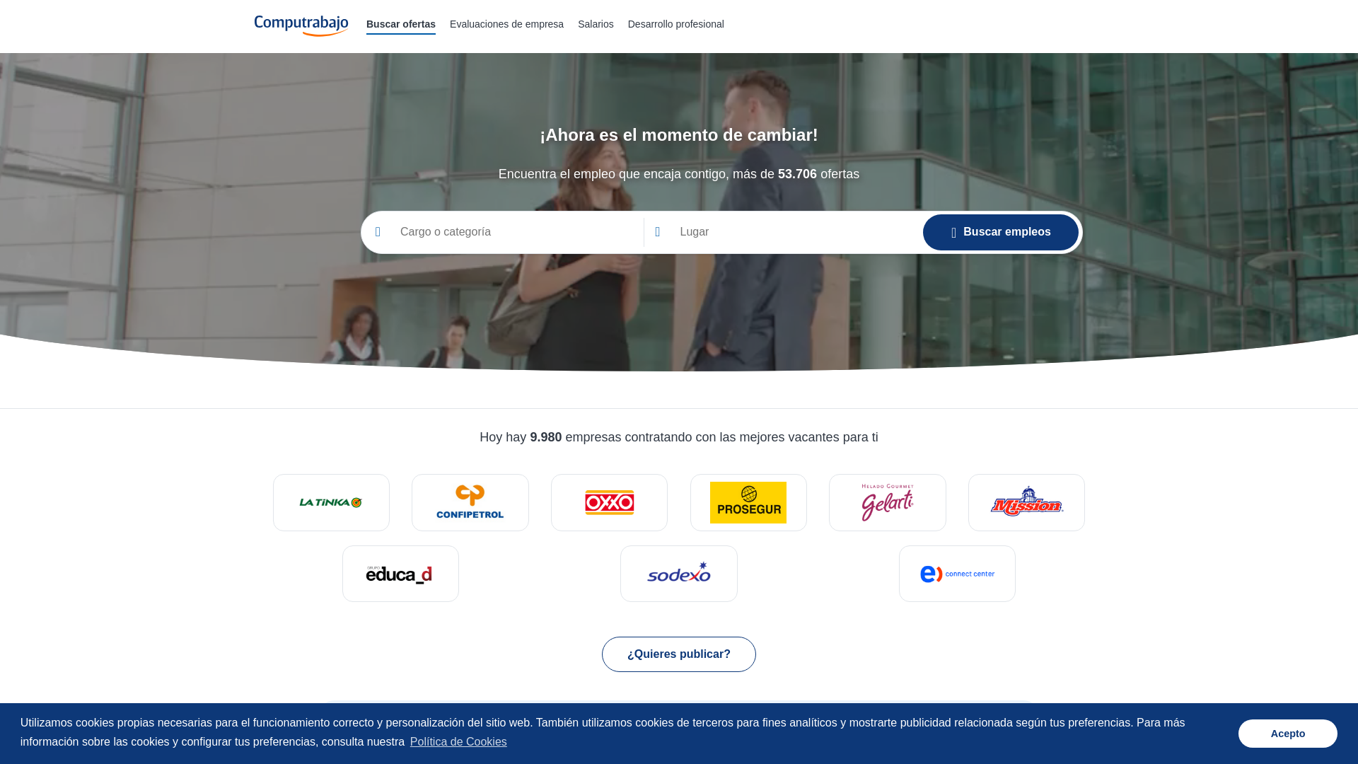 website screenshot of https://pe.computrabajo.com