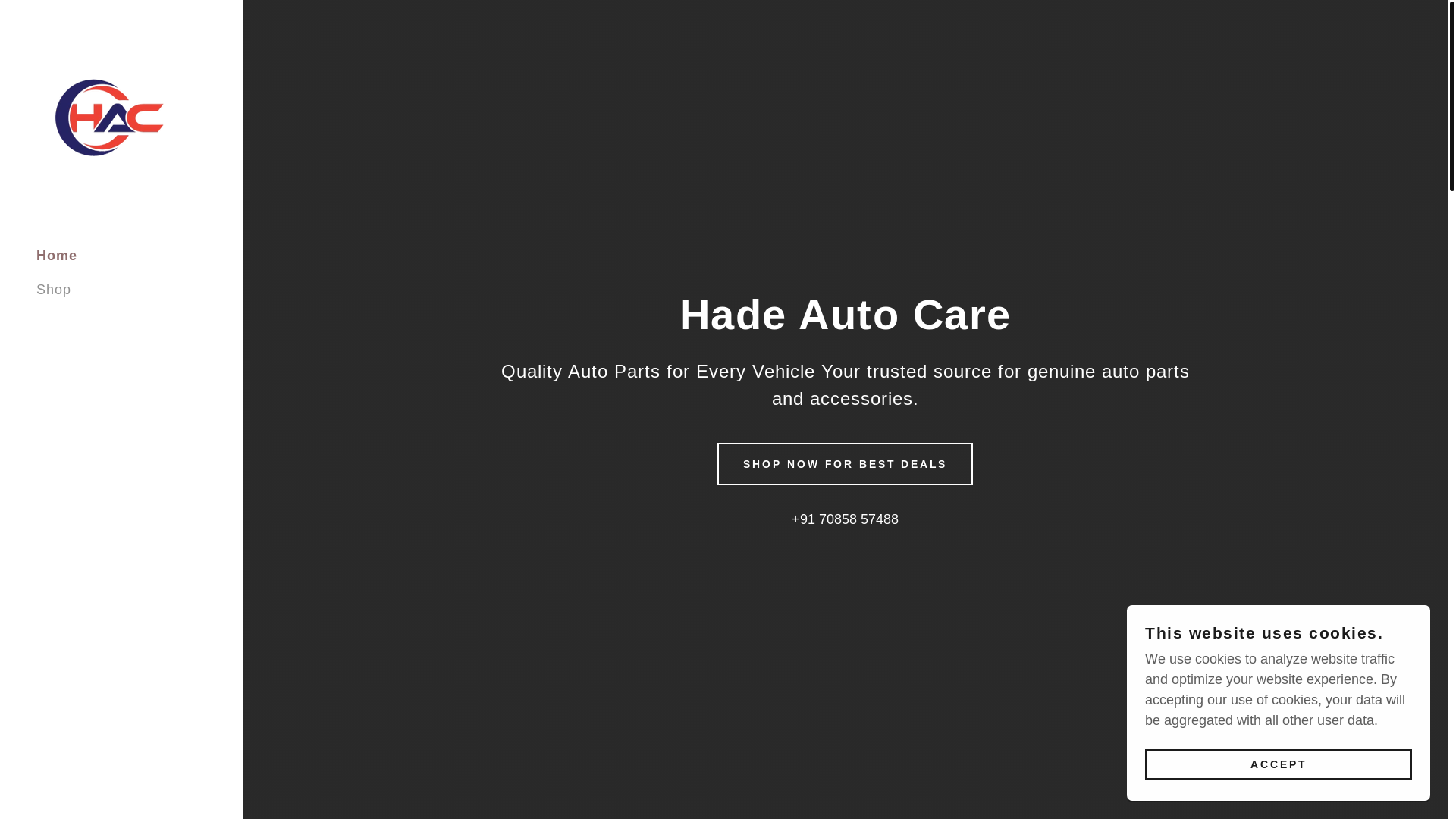 website screenshot of https://hadeautocare.com/