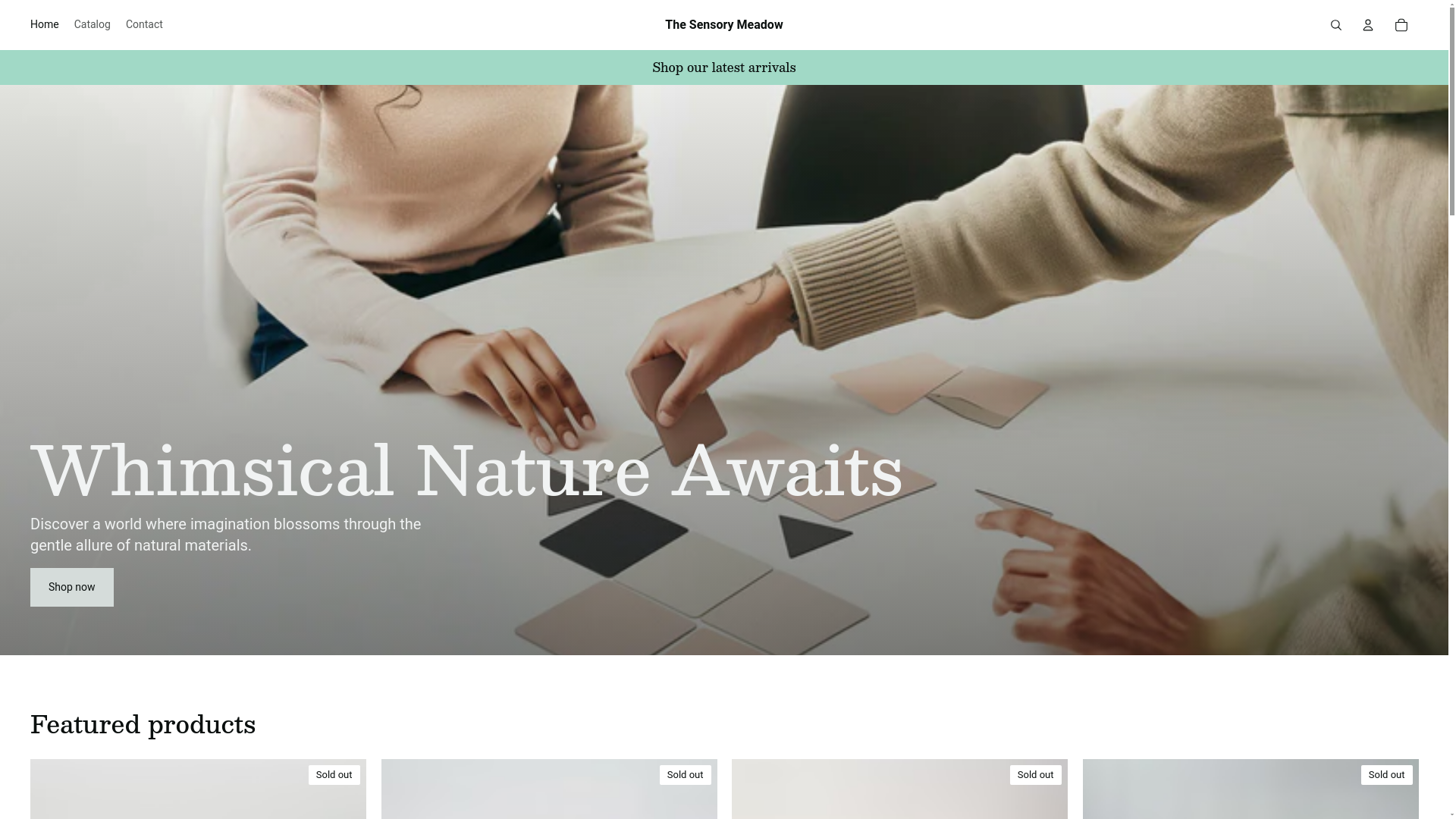 website screenshot of https://thesensorymeadow.com/