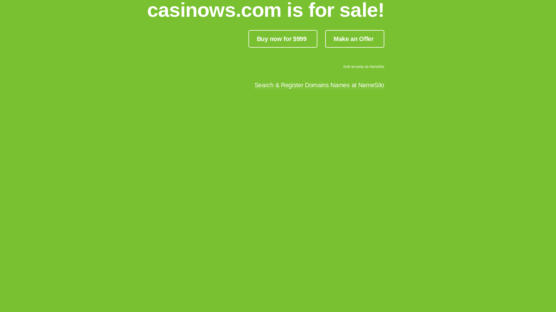 website screenshot of https://casinows.com/