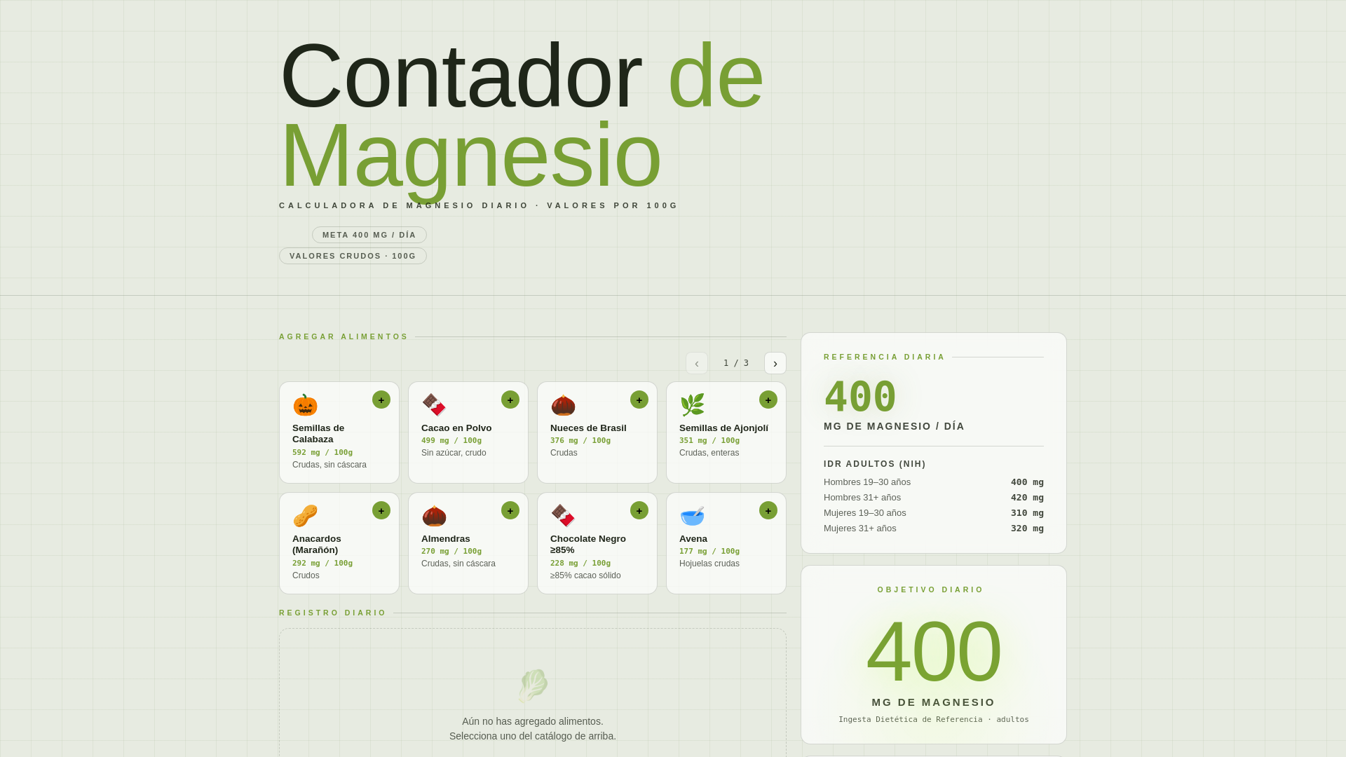website screenshot of https://contadordemagnesio.pages.dev/