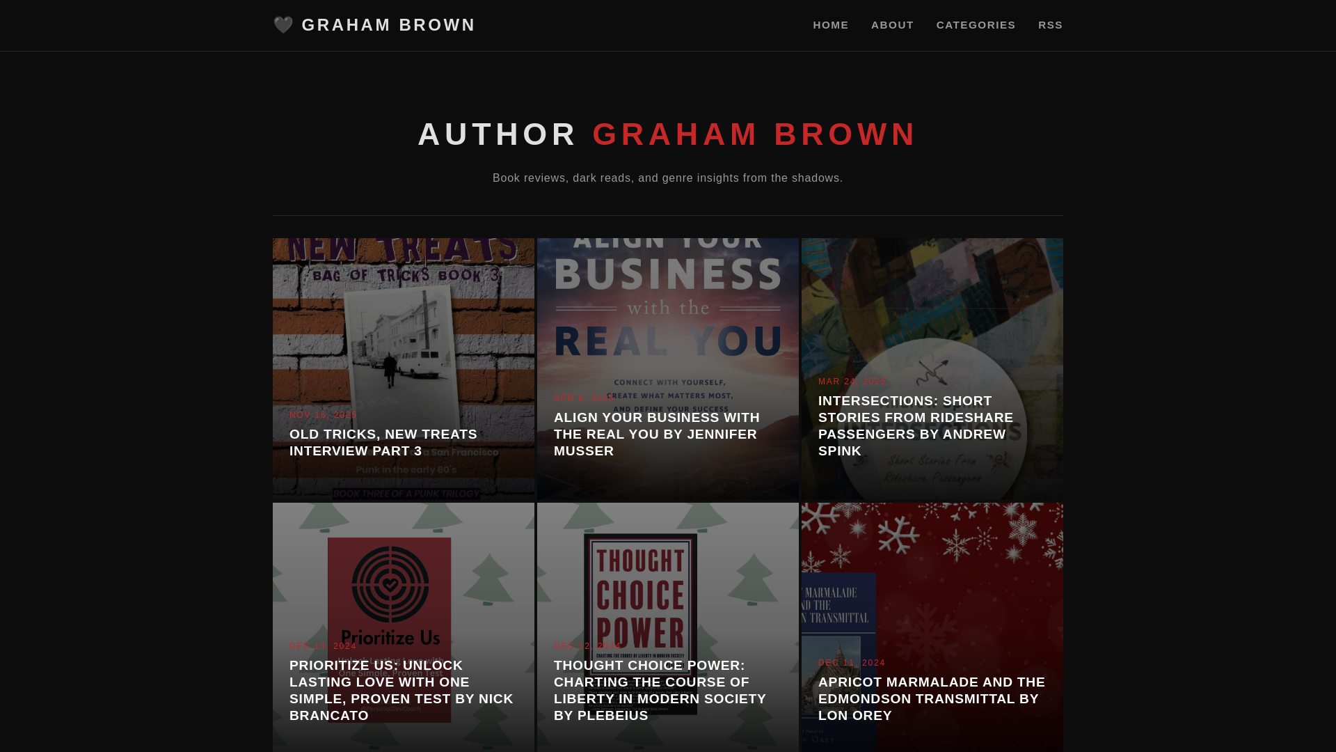 website screenshot of https://authorgrahambrown.pages.dev/