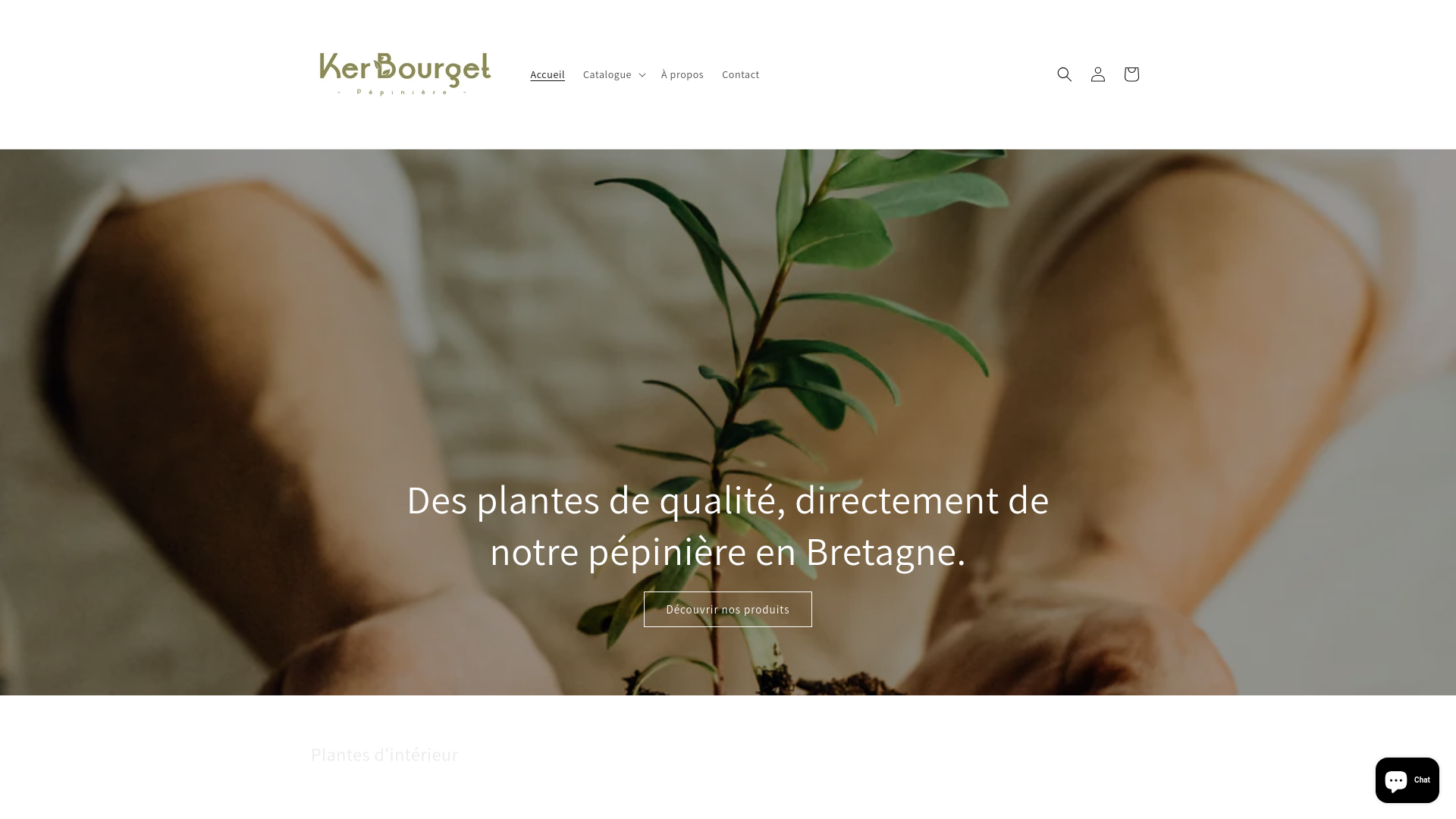 website screenshot of https://pepiniere-ker-bourget.com