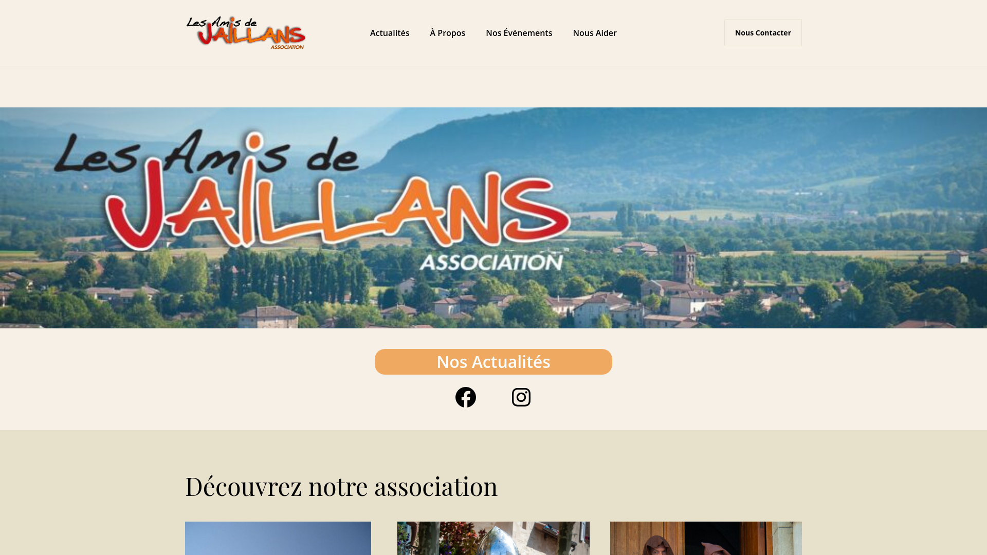 website screenshot of https://amisdejaillans.fr/