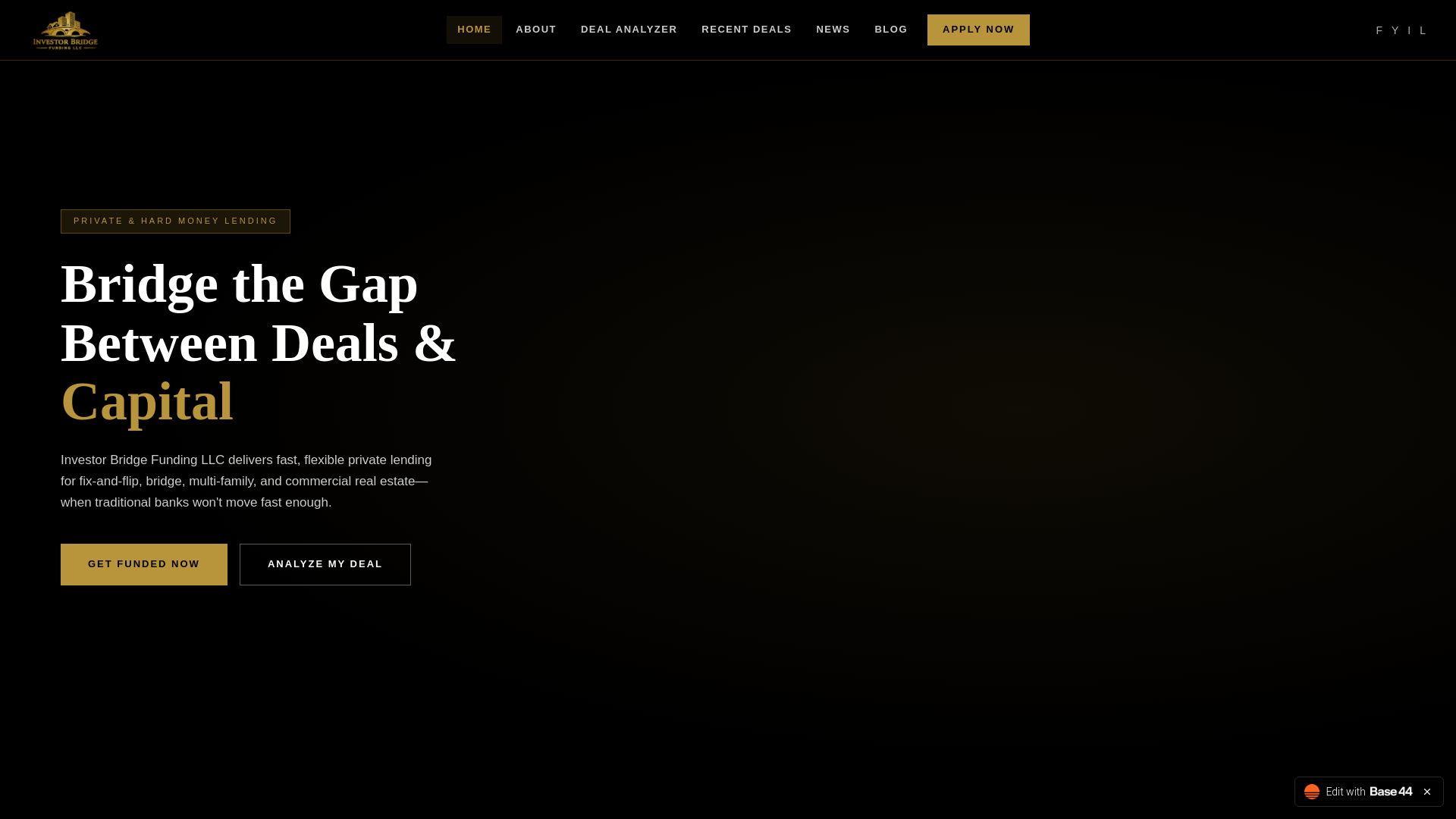 website screenshot of https://investorbridgefunding.com/