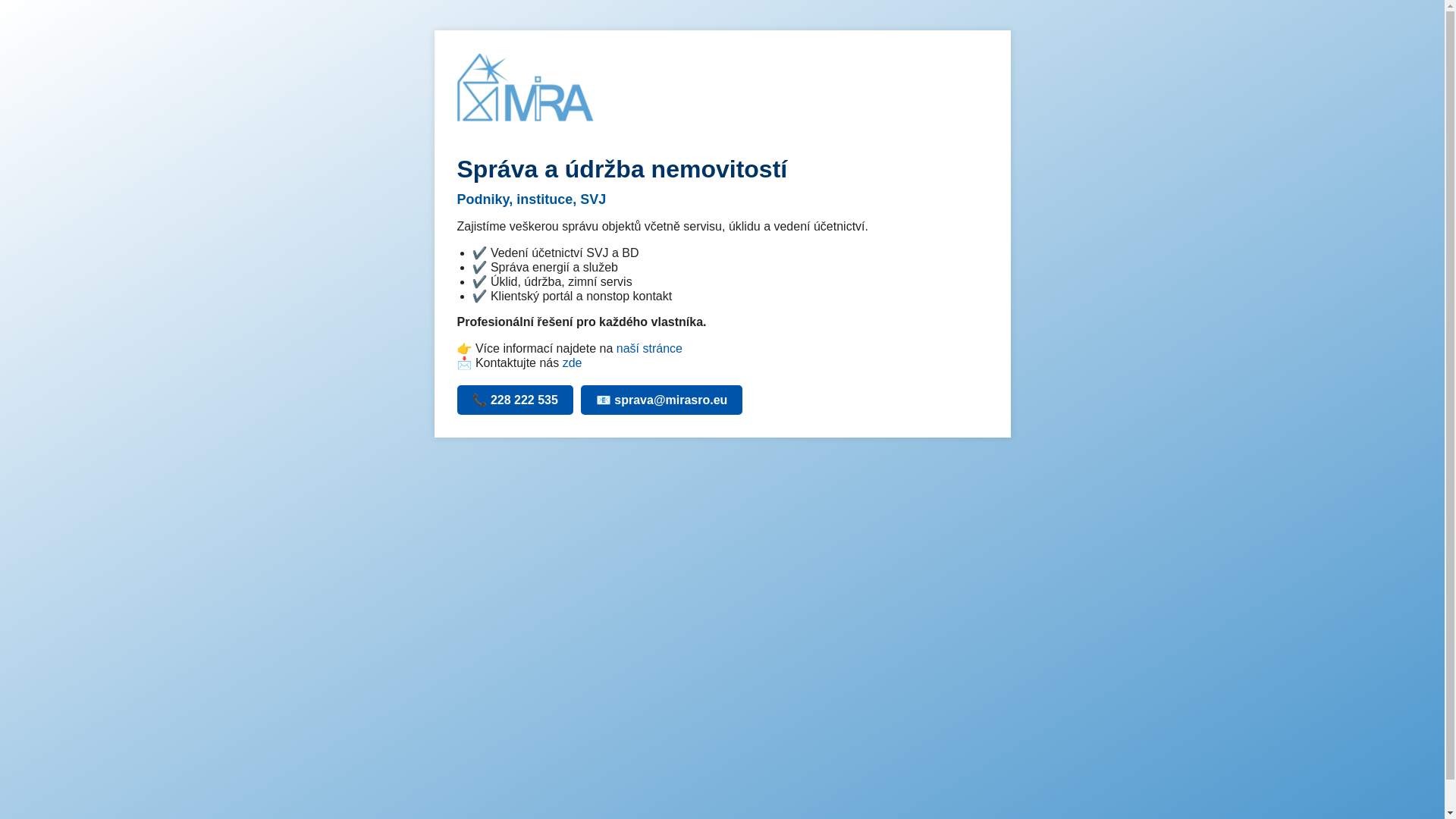 website screenshot of https://spravaobjektu-net.pages.dev/