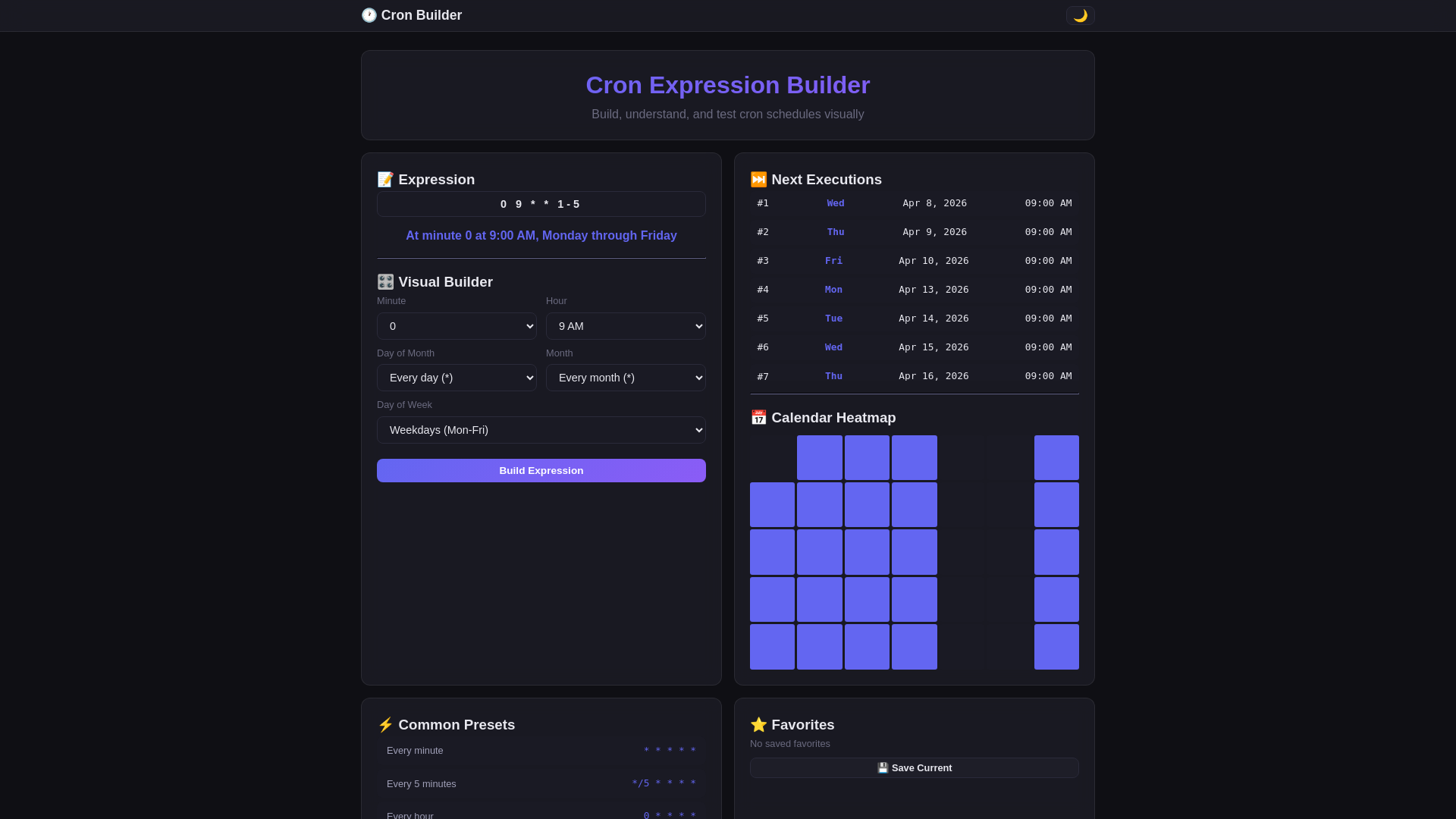 website screenshot of https://cron-builder-8bn.pages.dev/