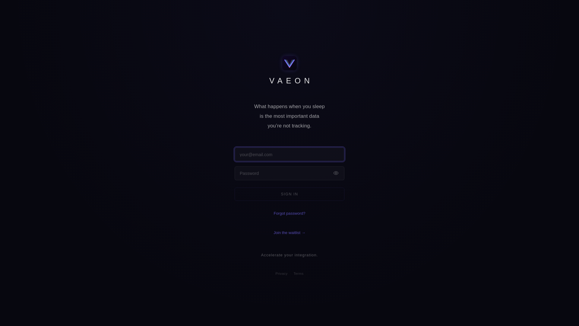 website screenshot of https://vaeon.ai/