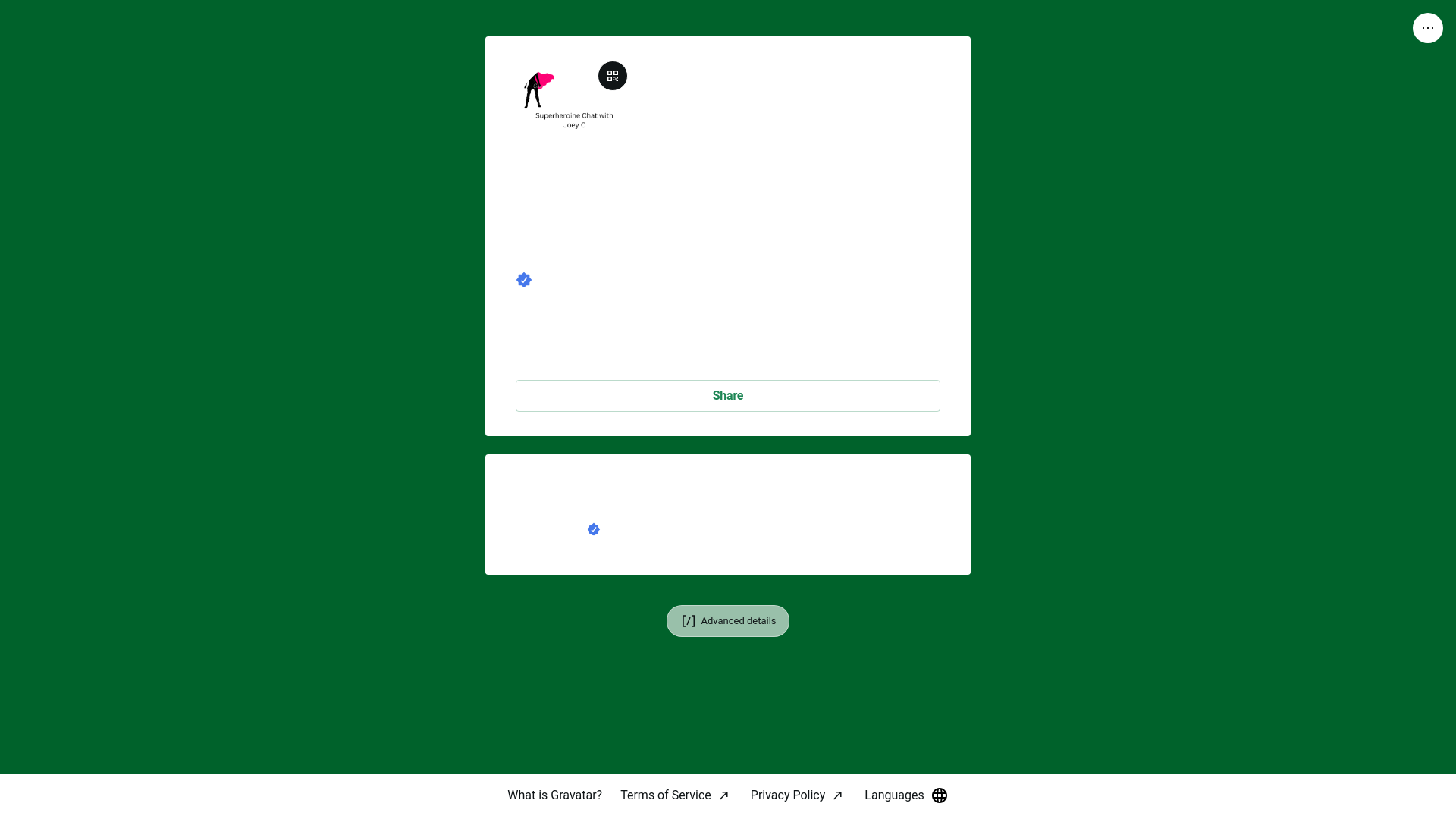 website screenshot of https://josephcalvo.world/