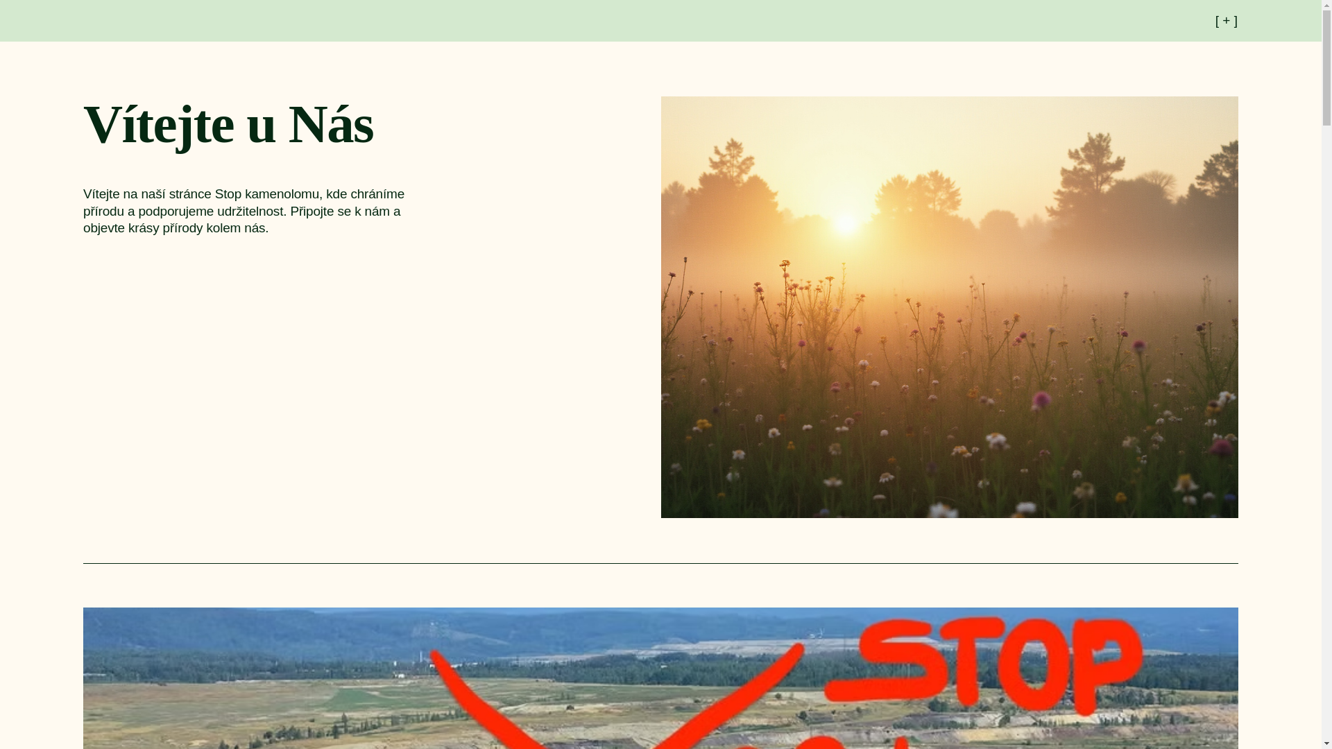 website screenshot of https://stopkamenolomu.cz/
