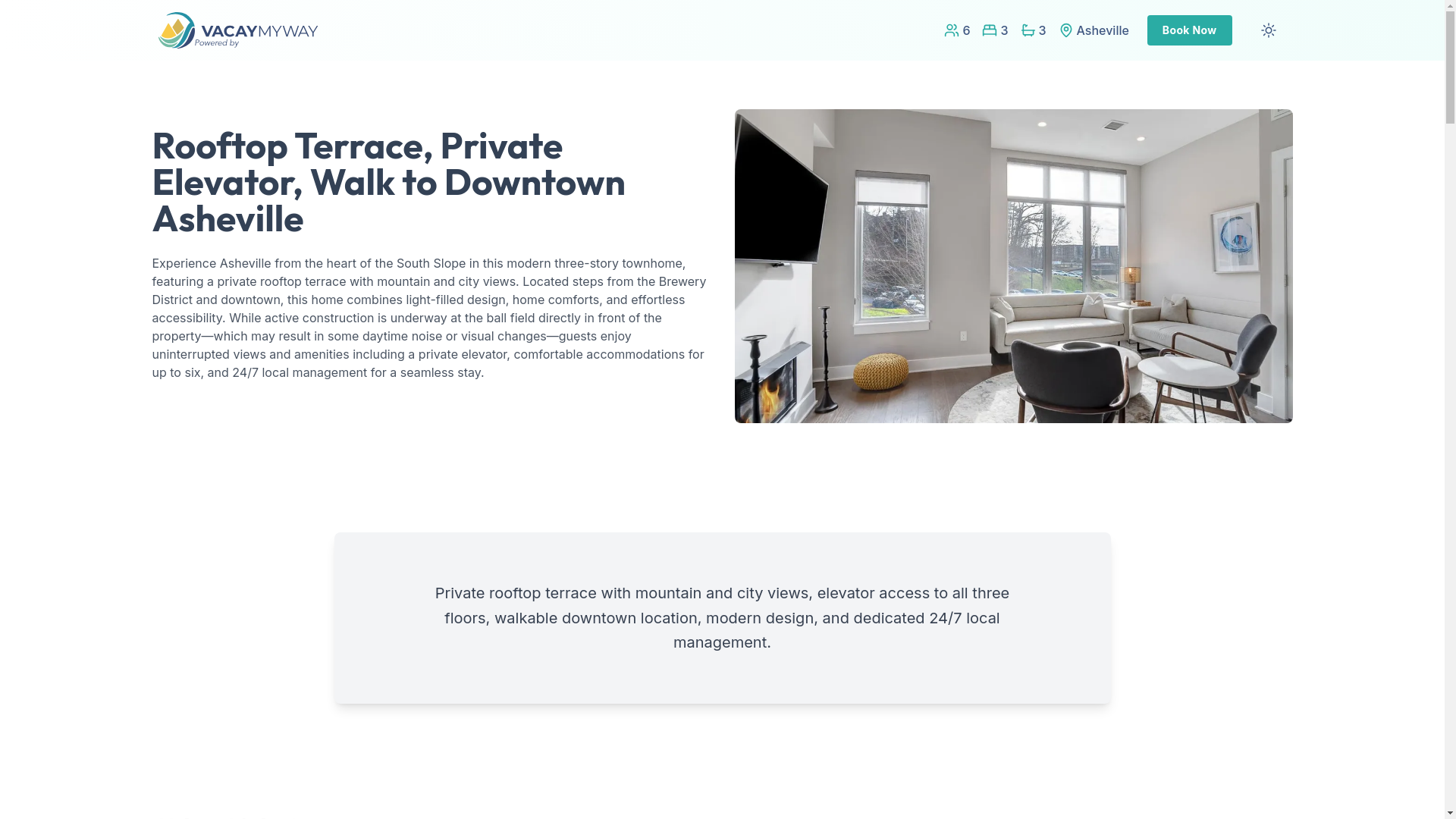 website screenshot of https://citymountainvibe.estate/