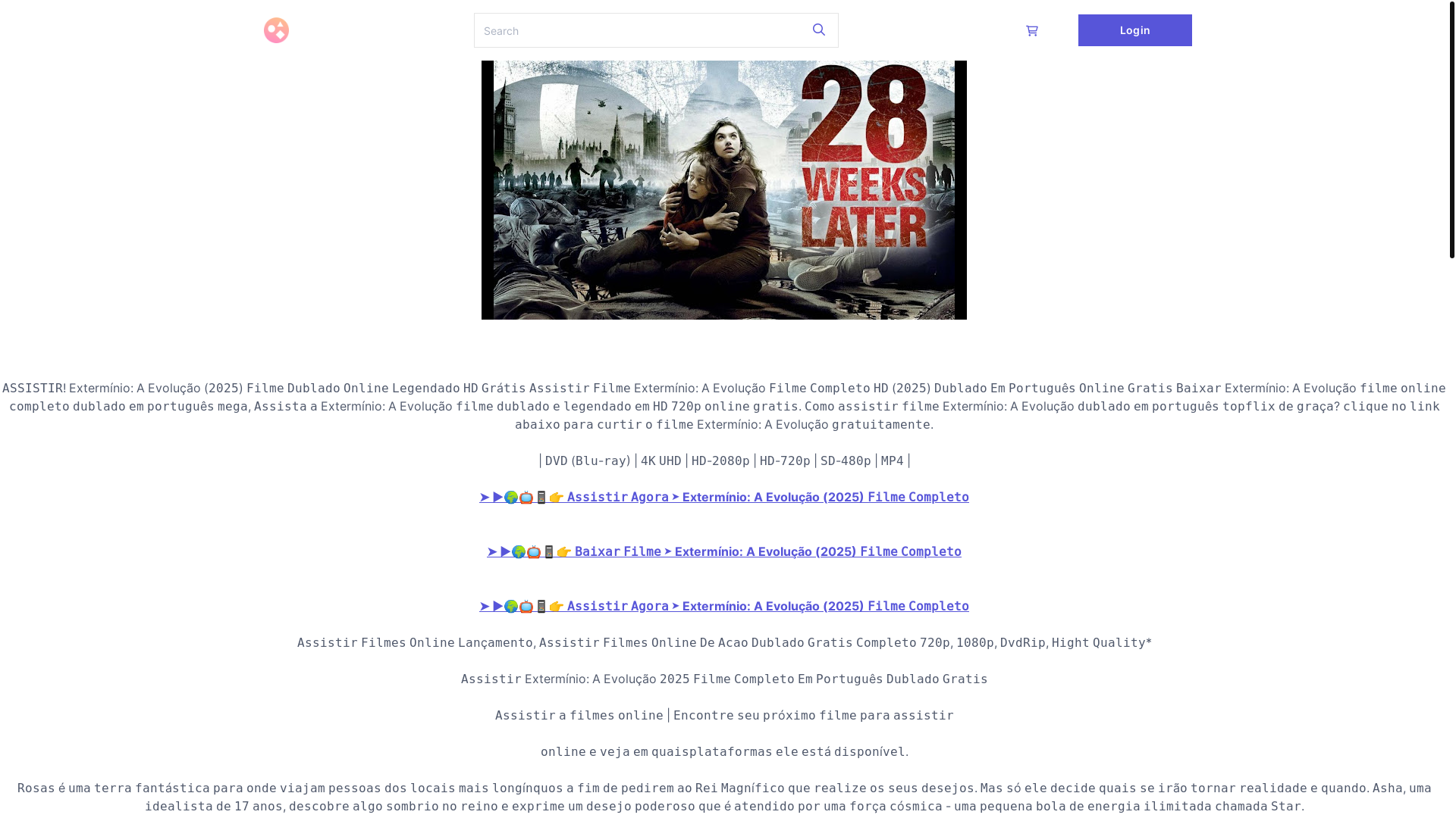 website screenshot of https://extermnioaevoluofilmes.graphy.com/
