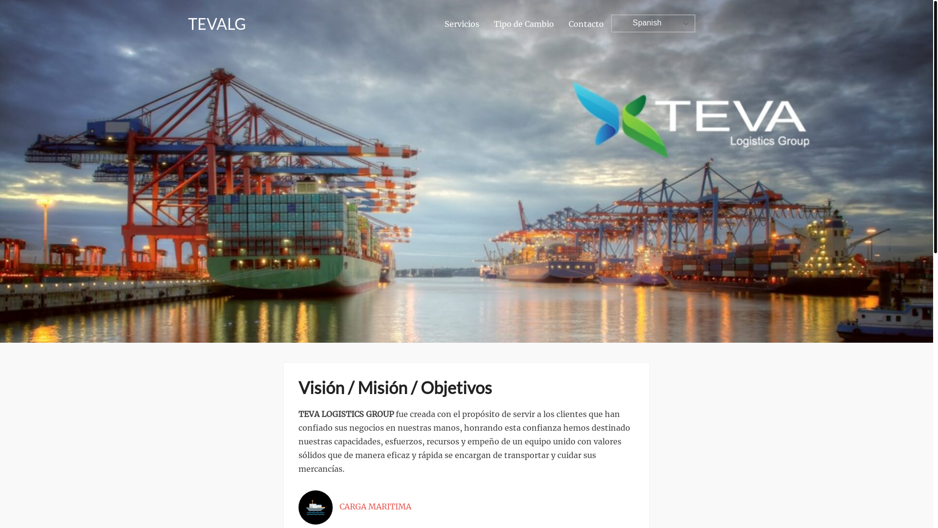website screenshot of https://tevallc.online/