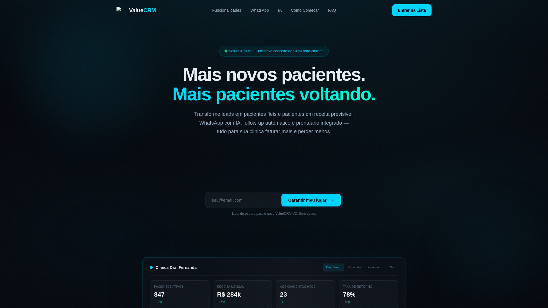 website screenshot of https://lp-valuecrm.pages.dev/