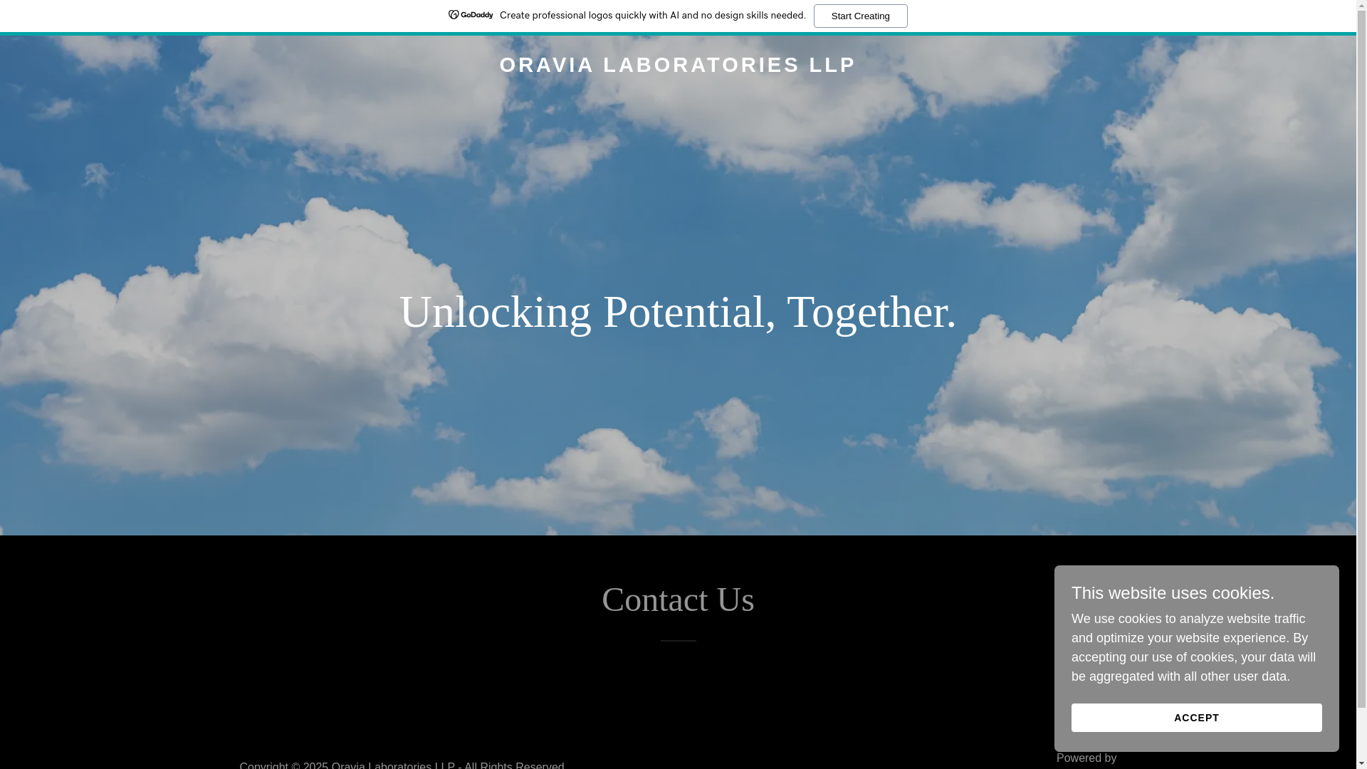 website screenshot of https://oravialab.com/