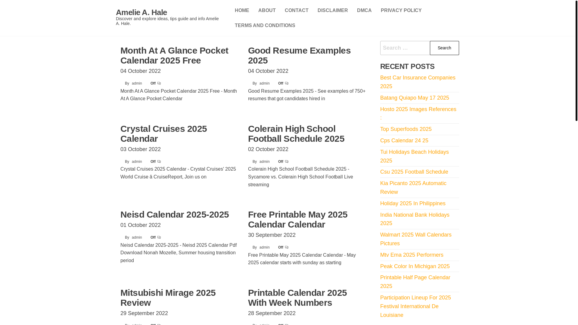 website screenshot of https://amelieahale.pages.dev/