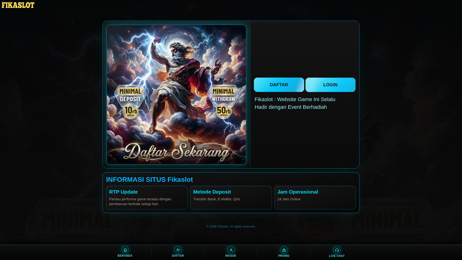 website screenshot of https://fikaslotbecekbanget.pages.dev/