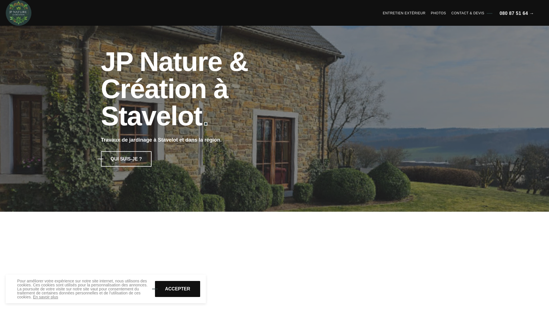 website screenshot of https://jpnatureetcreation.be