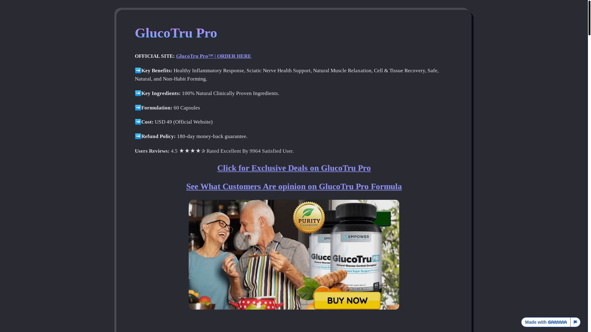 website screenshot of https://glucotru-pro-oavqi6u.gamma.site/glucotru-pro