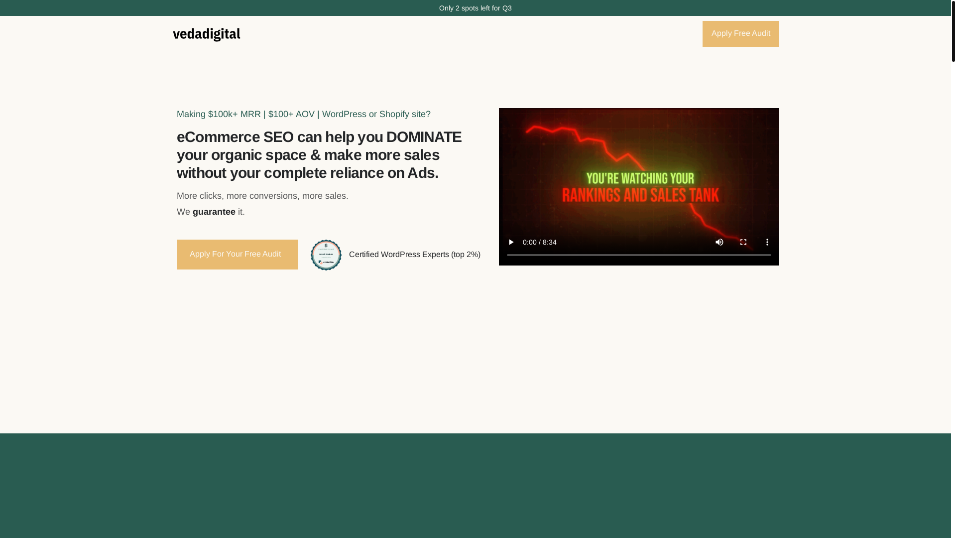 website screenshot of https://dotvedadigital.com/