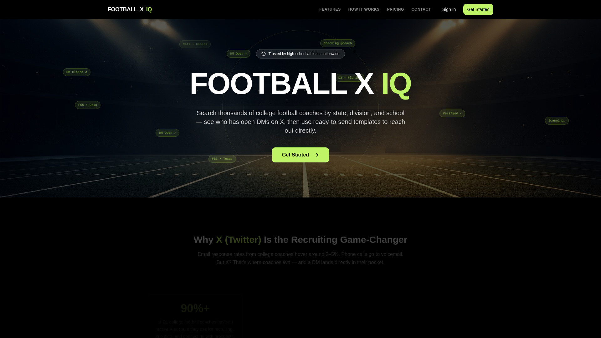 website screenshot of https://footballxiq.com/