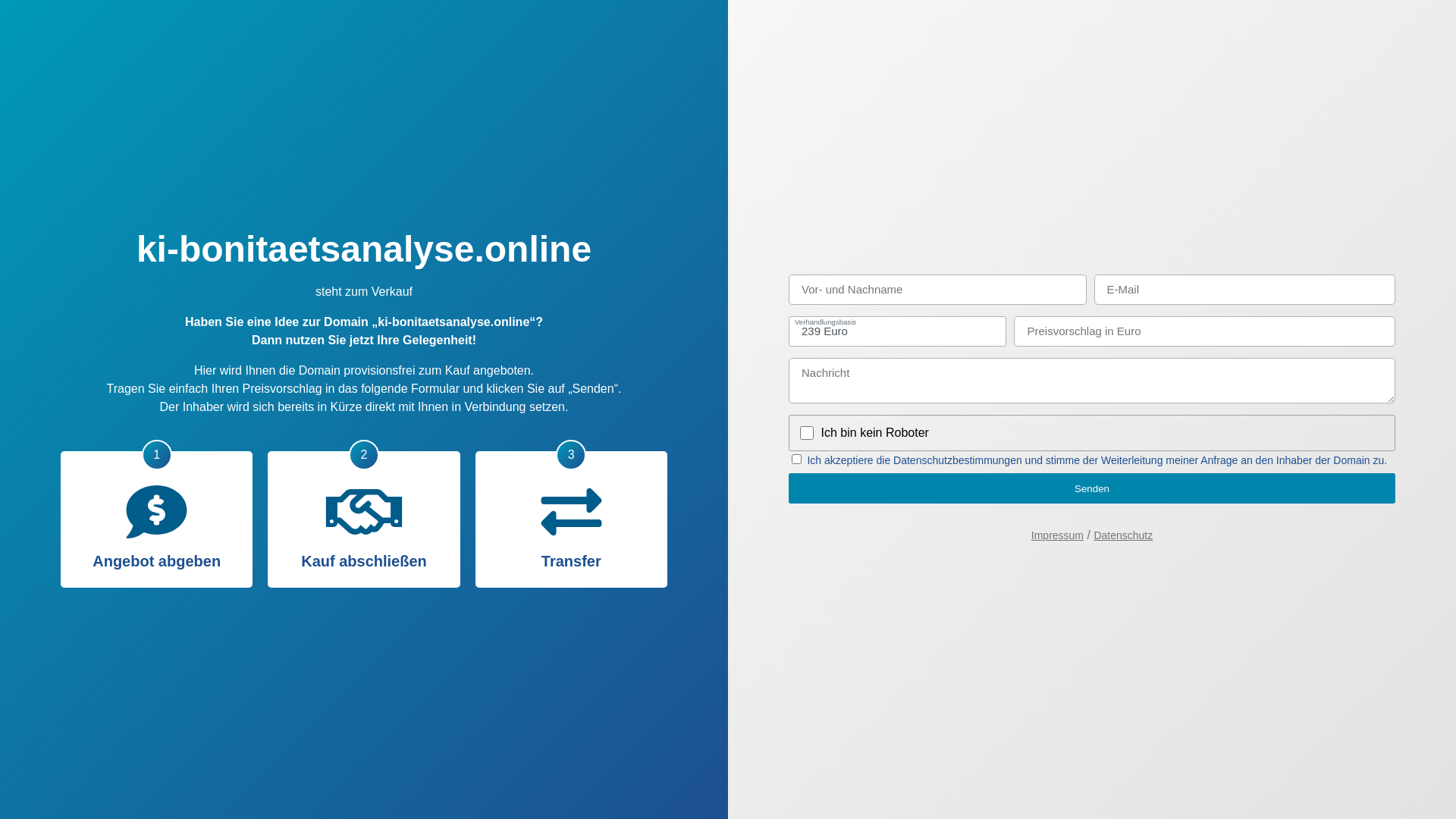 website screenshot of https://ki-bonitaetsanalyse.online