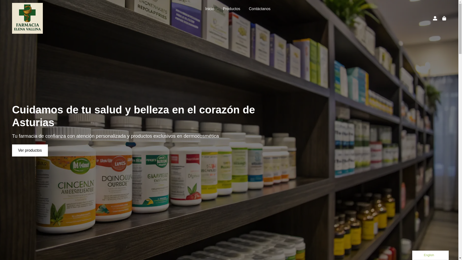 website screenshot of https://farmaciaelenavallina.com/
