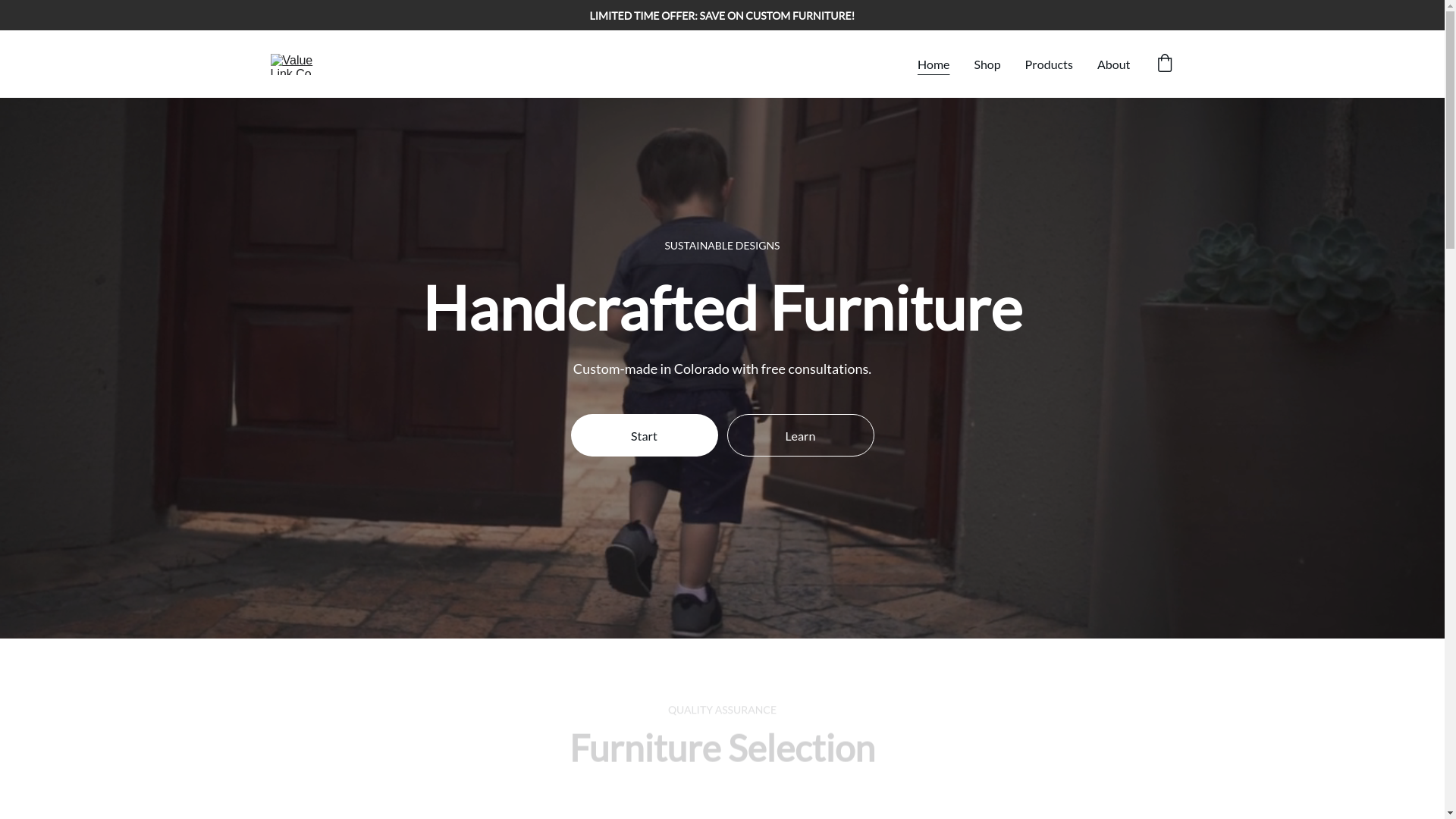 website screenshot of https://valuelinkco.com/