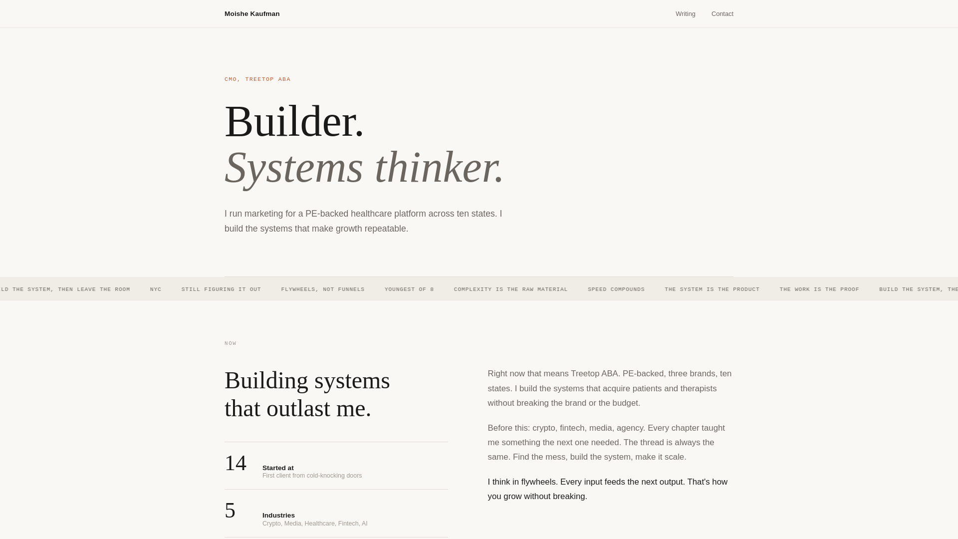 website screenshot of https://moishekaufman.pages.dev/