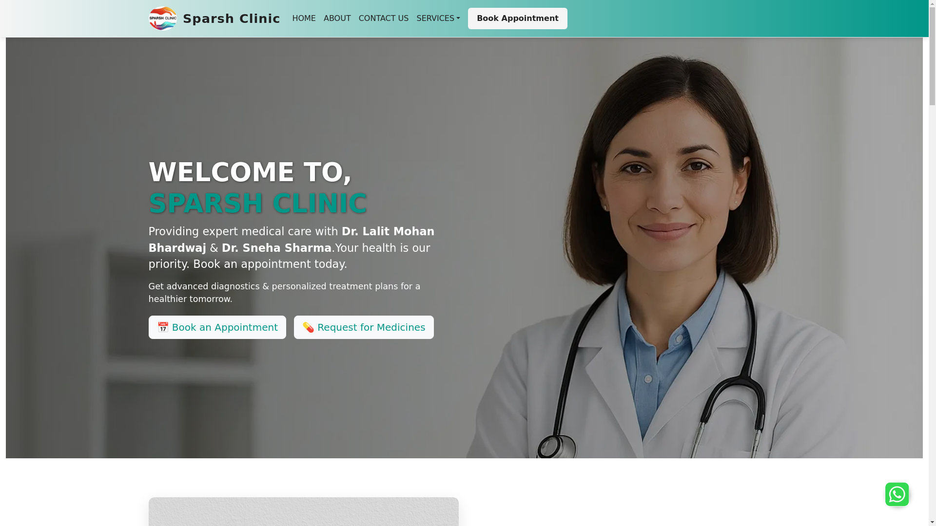 website screenshot of https://sparshclinic1.pages.dev/
