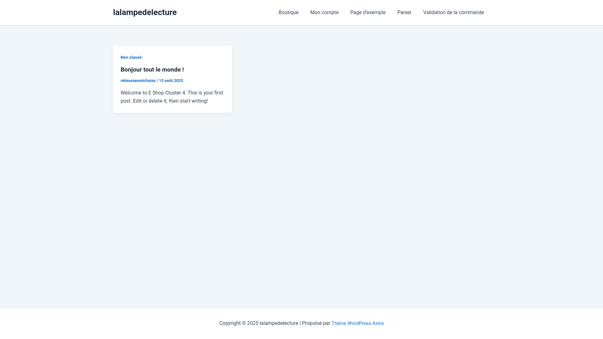 website screenshot of https://lalampedelecture.fr/