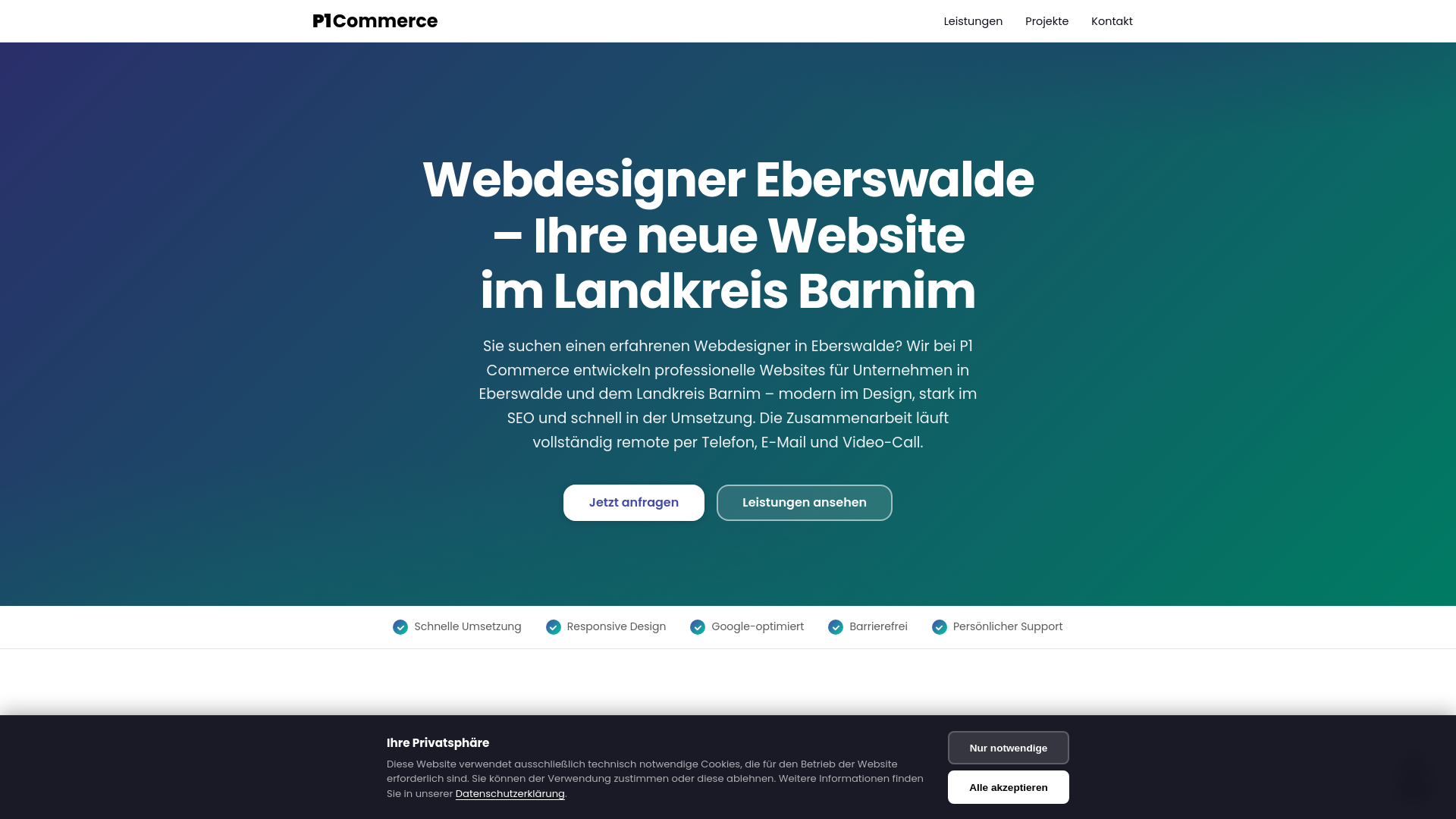 website screenshot of https://webdesigner-eberswalde.de
