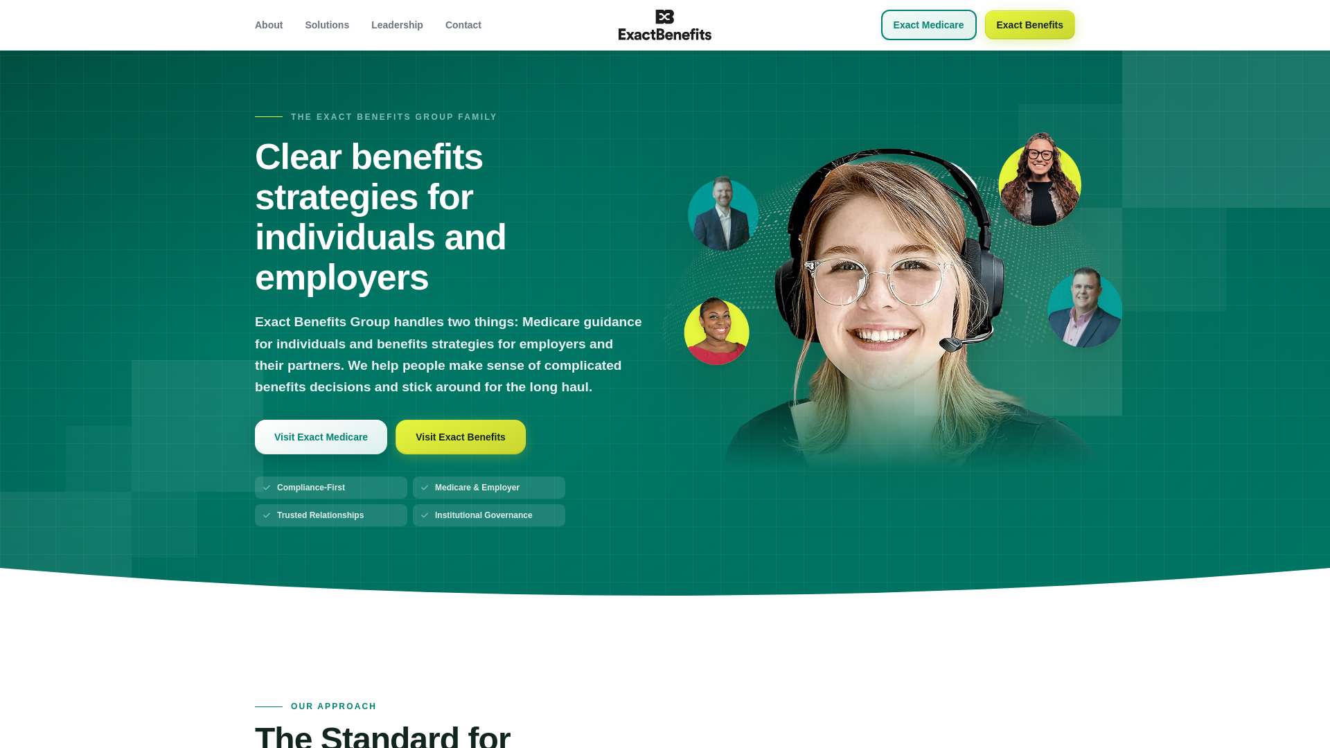 website screenshot of https://exactbenefitsgroup1.pages.dev/