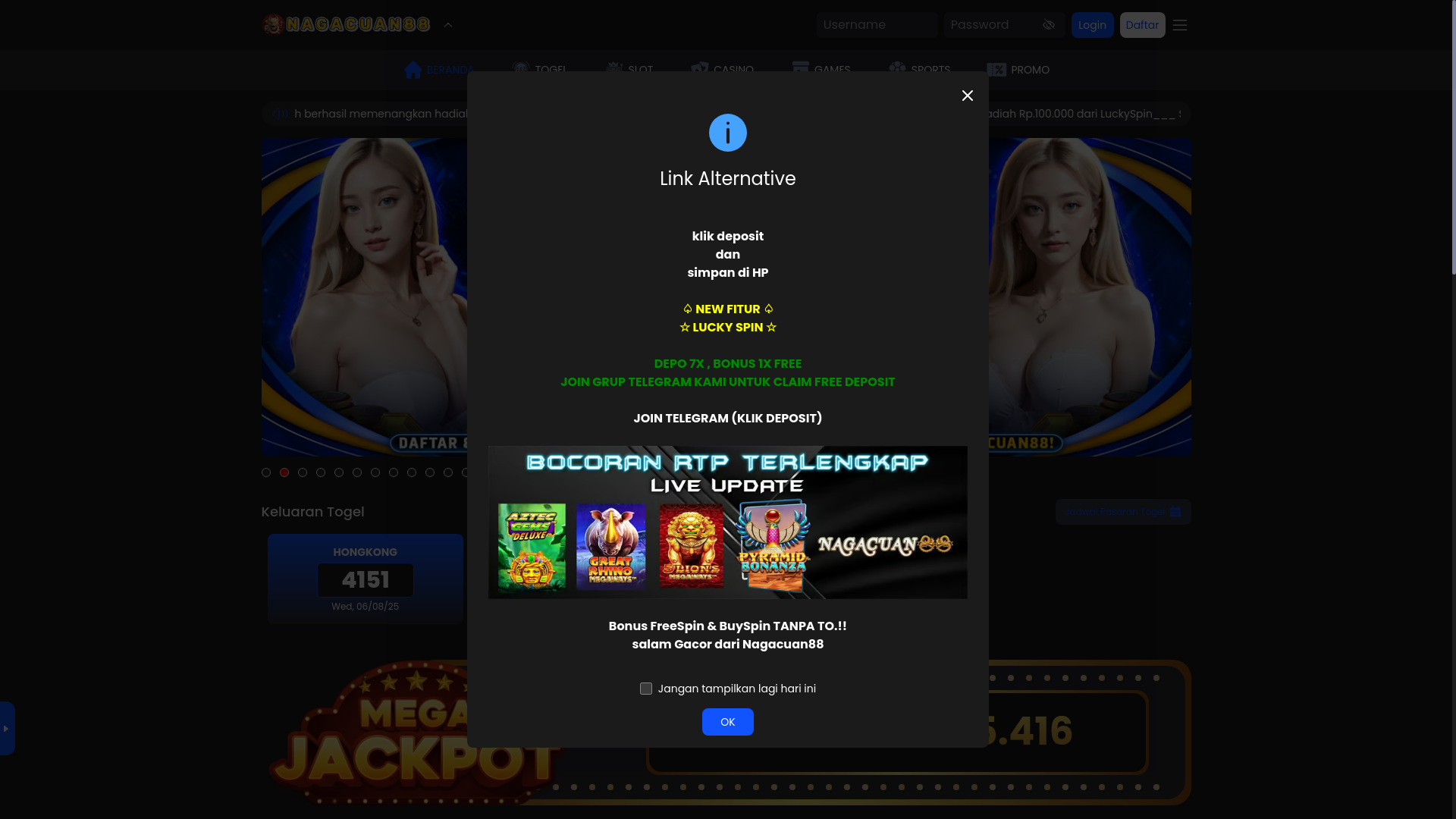 website screenshot of https://nagacuan38.store/