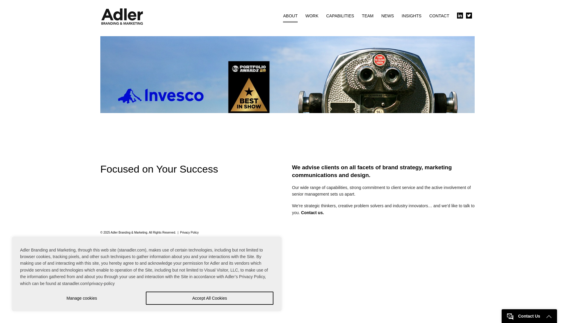 website screenshot of https://withadlerbrandingteam.com/