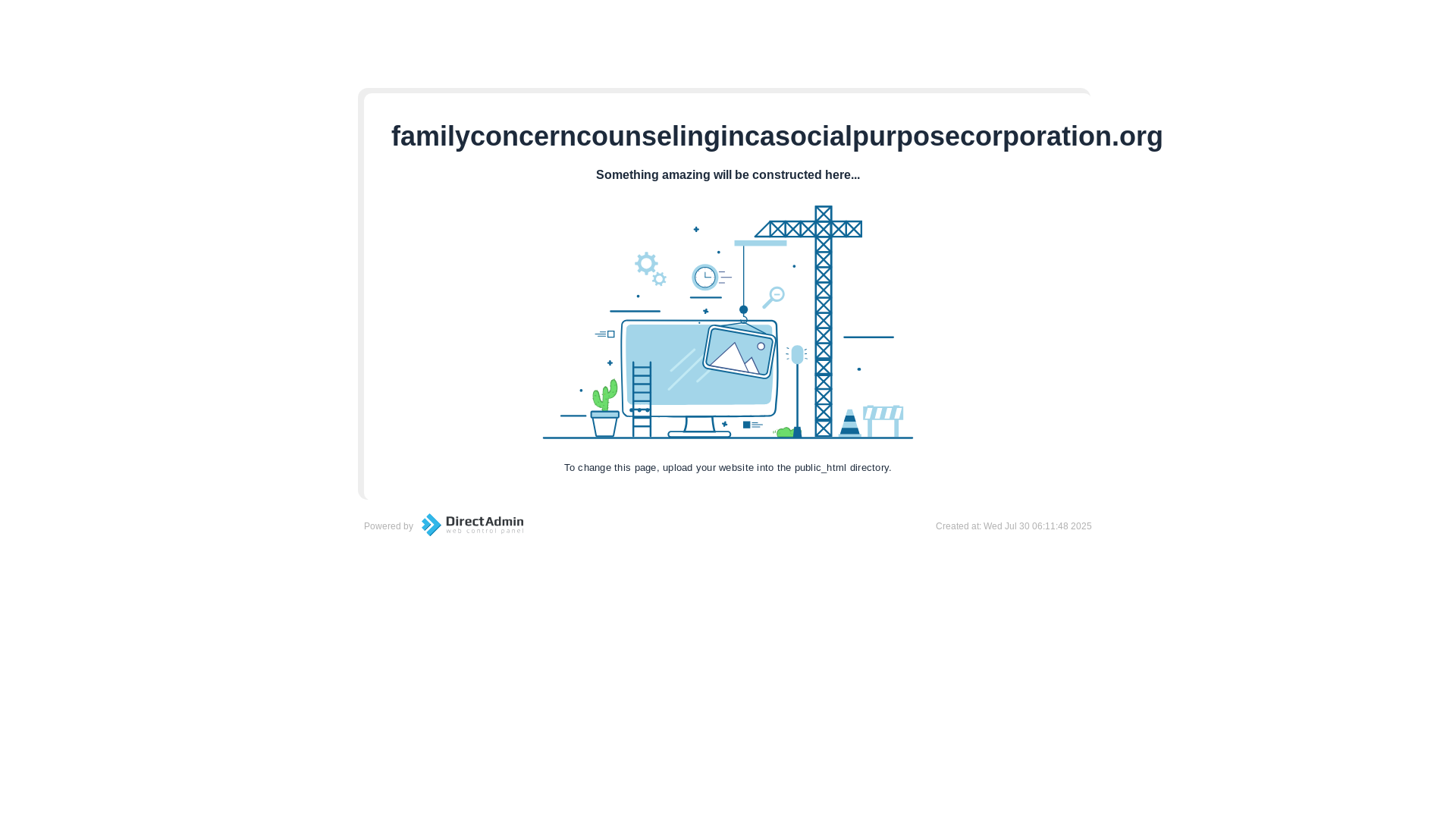 website screenshot of https://familyconcerncounselingincasocialpurposecorporation.org/