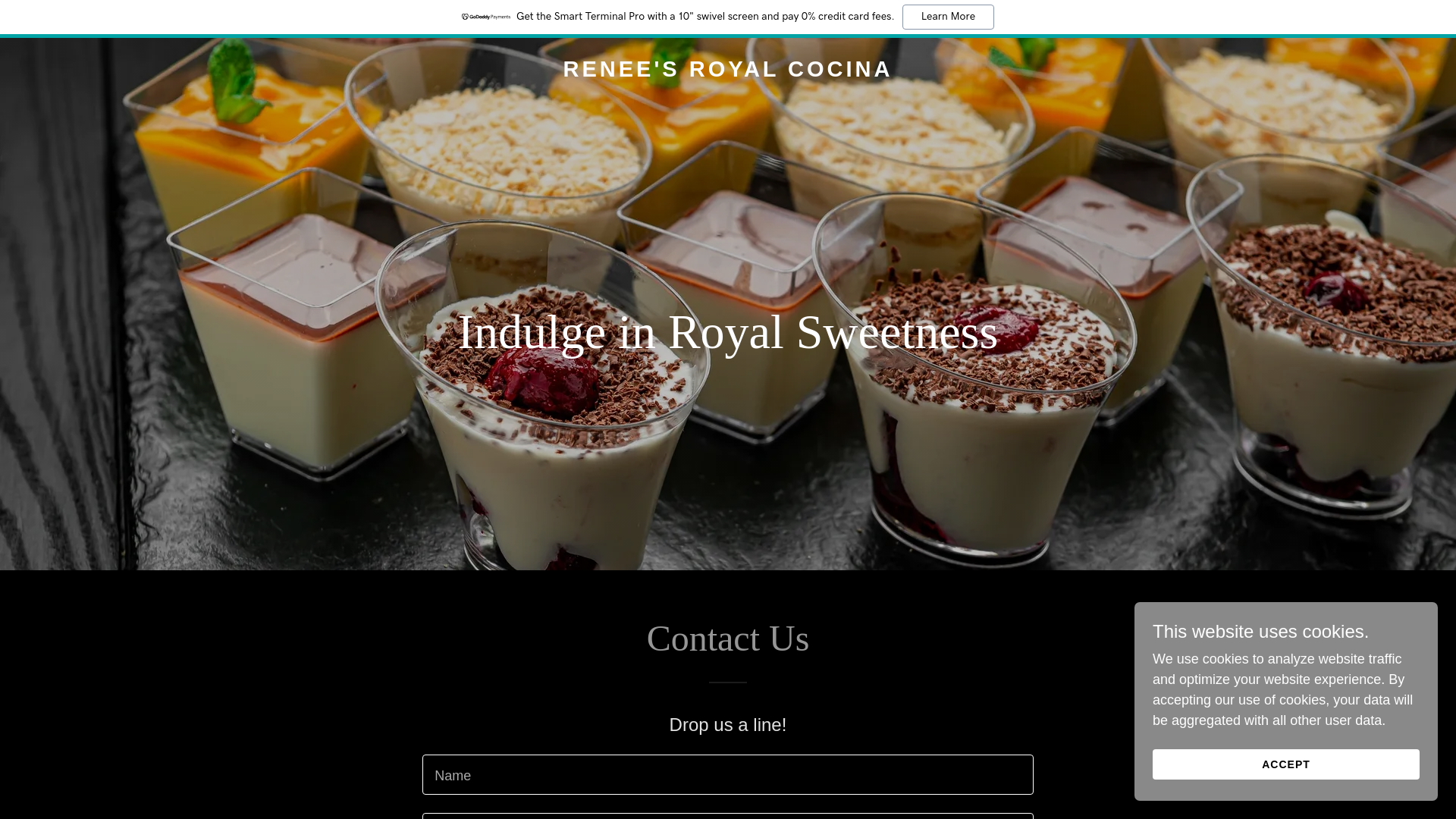 website screenshot of https://reneesroyalcocina.com/