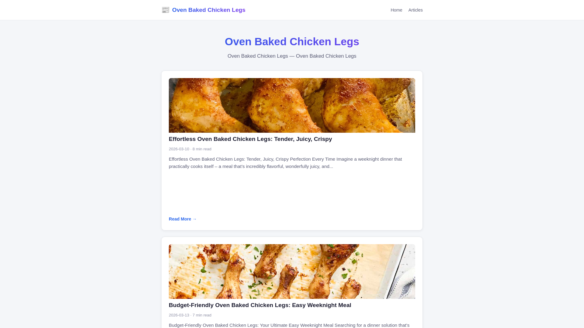 website screenshot of https://oven-baked-chicken-legs.pages.dev/