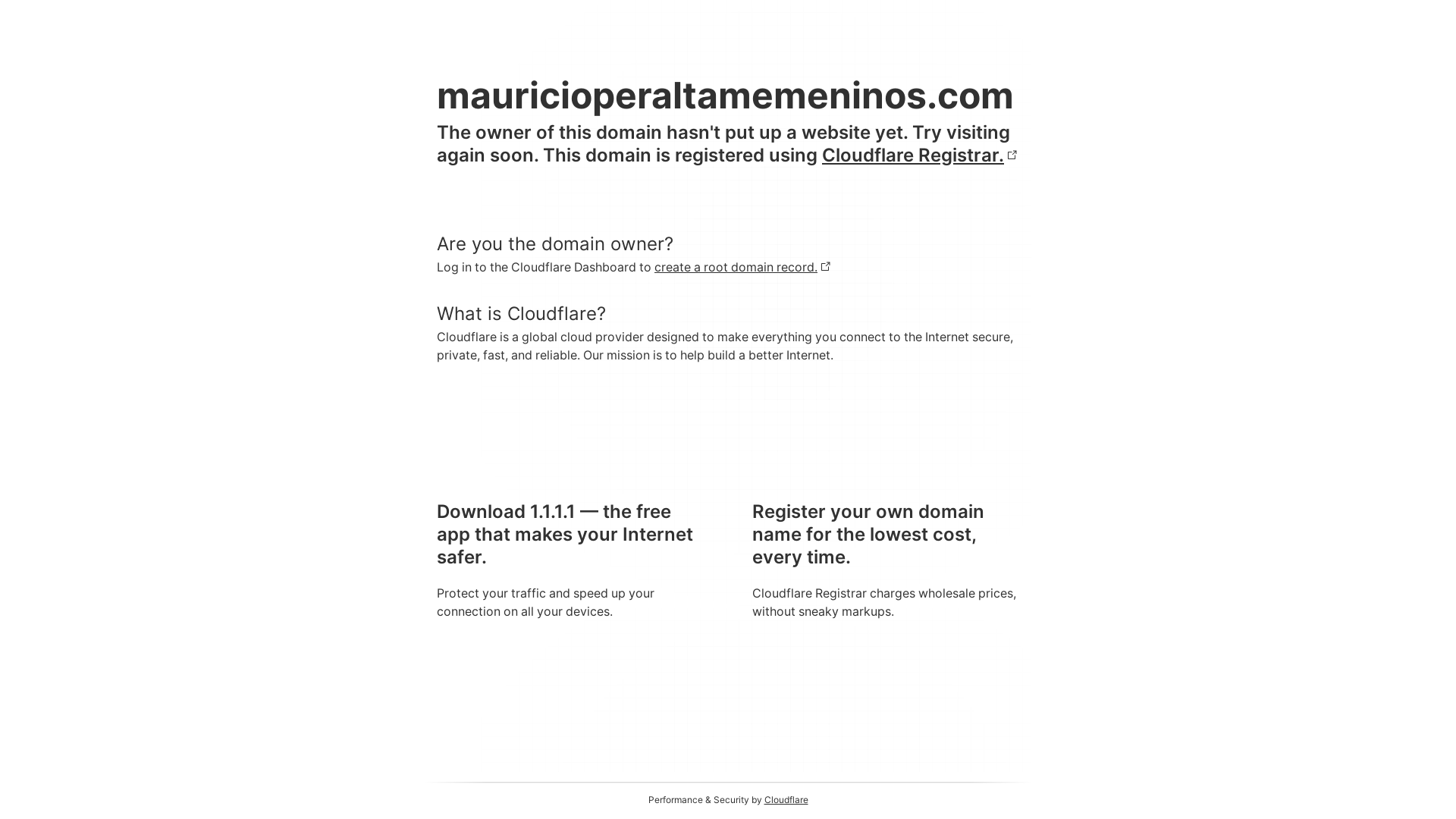 website screenshot of https://mauricioperaltamemeninos.com/