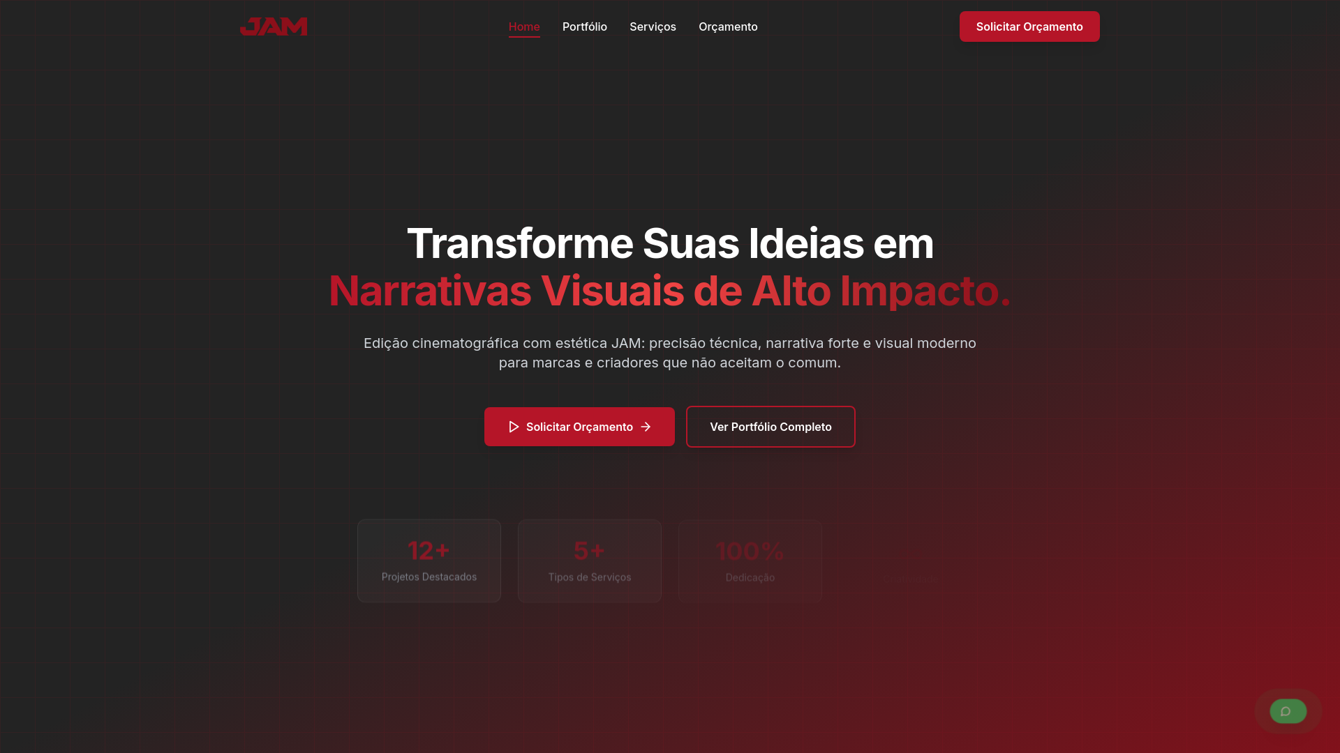 website screenshot of https://jamvideos.com.br/