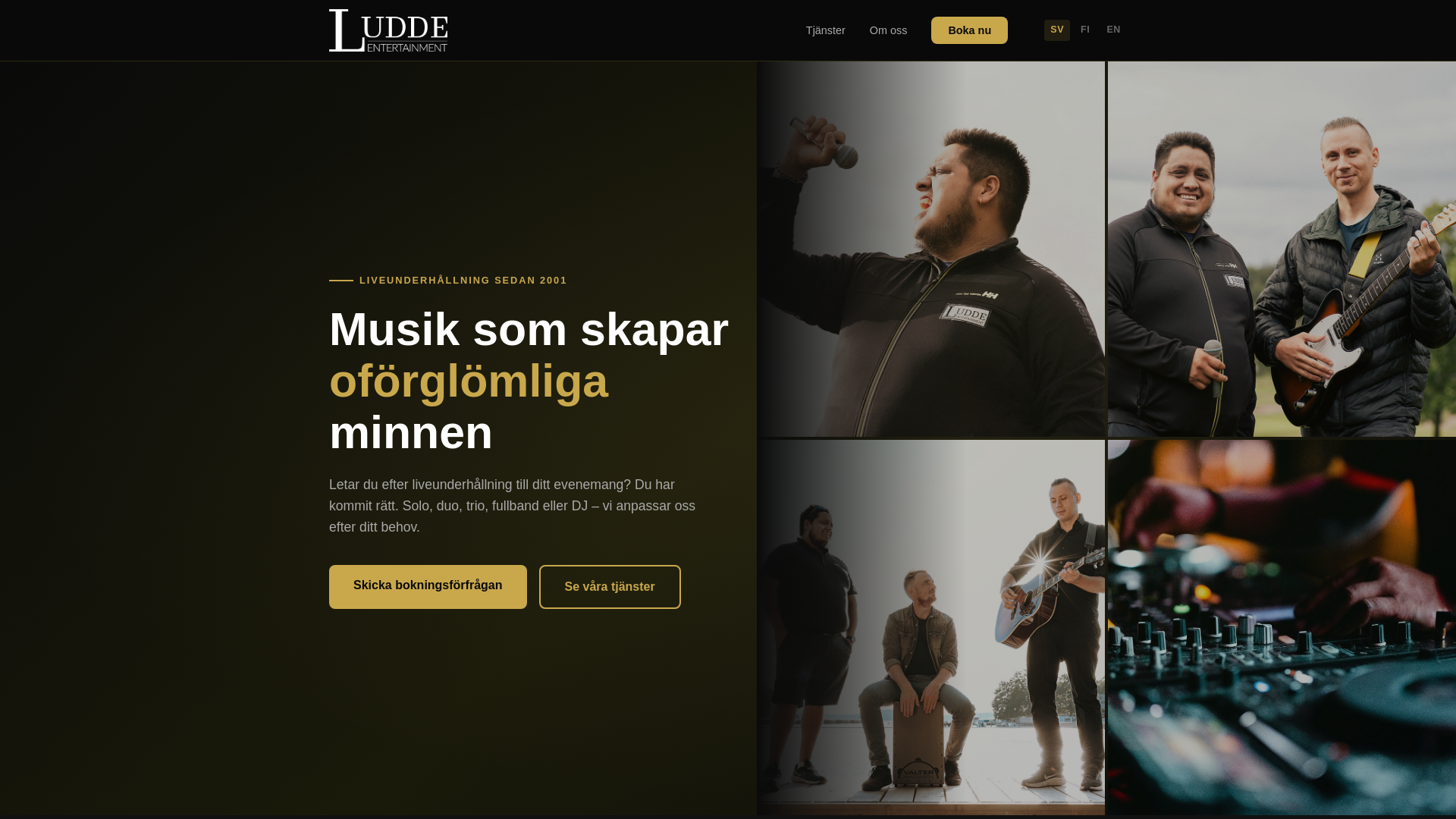 website screenshot of https://ludde-entertainment.pages.dev/