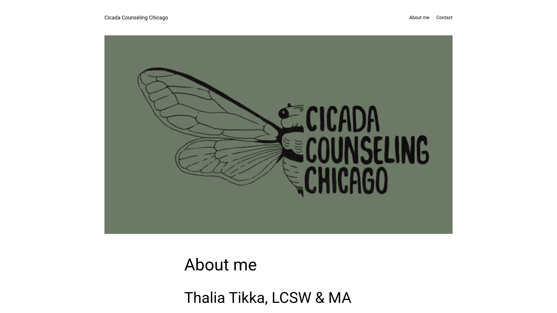 website screenshot of https://cicadacounselingchicago.com/