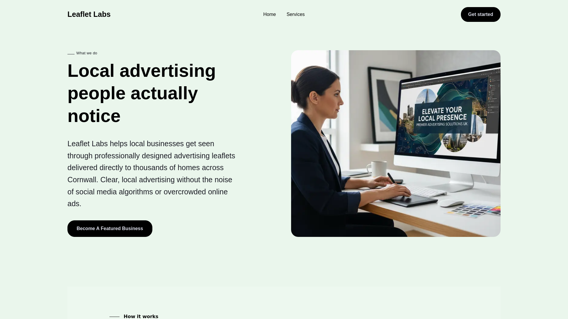 website screenshot of https://leafletlabs.co.uk/