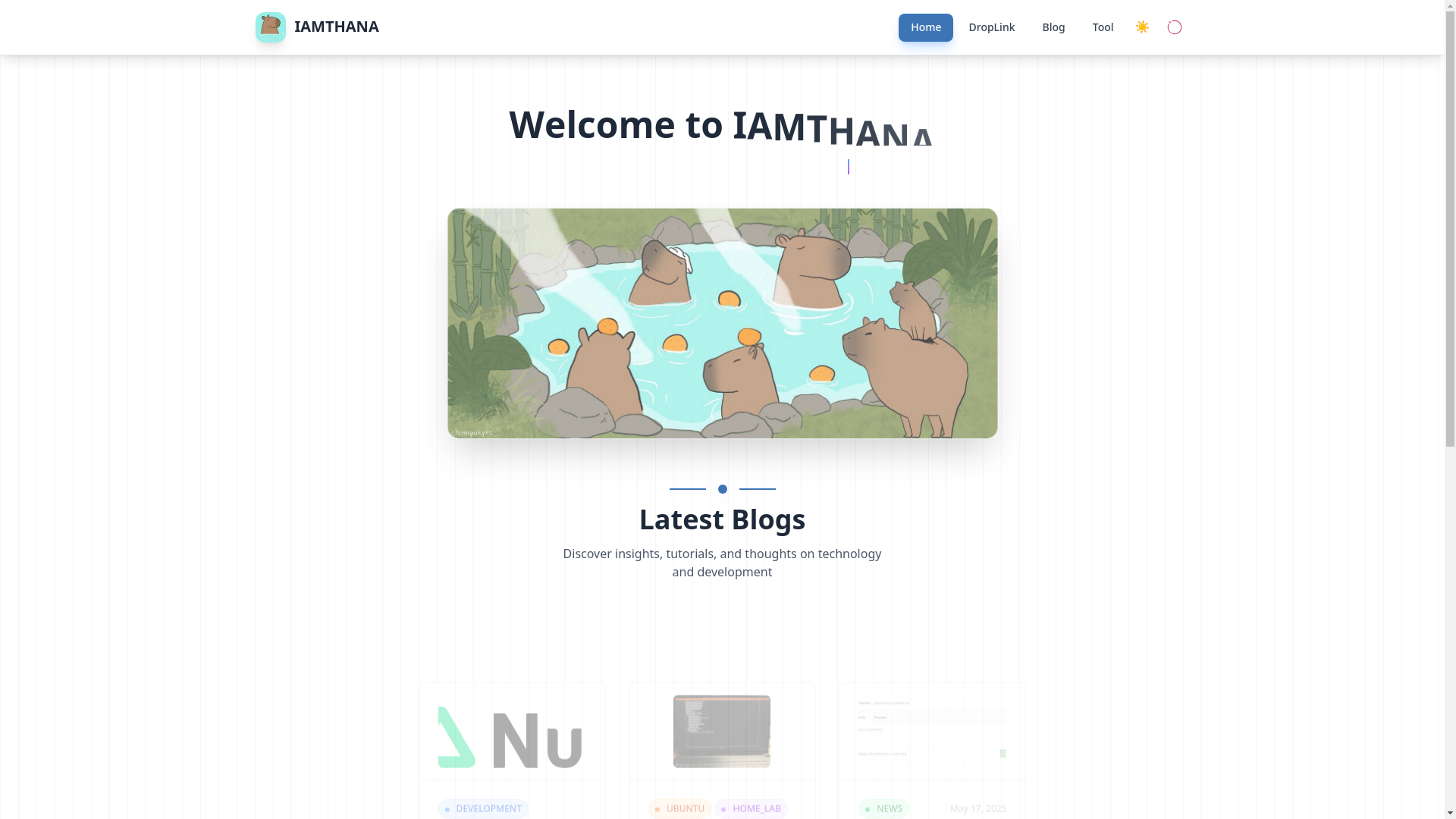 website screenshot of https://new-iamthana-blogs.pages.dev/