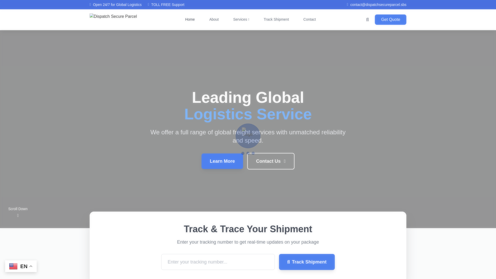 website screenshot of https://dispatchsecureparcel.sbs