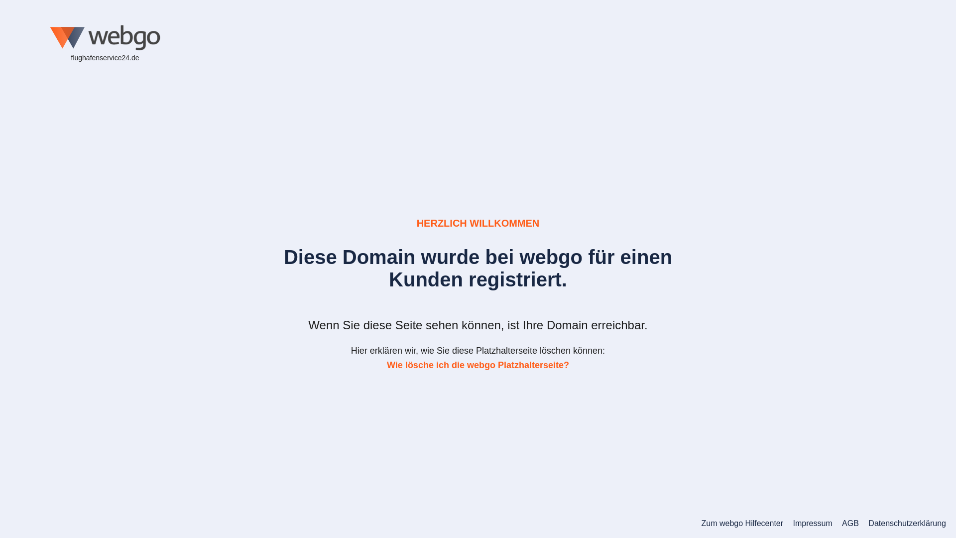 website screenshot of https://flughafenservice24.de/