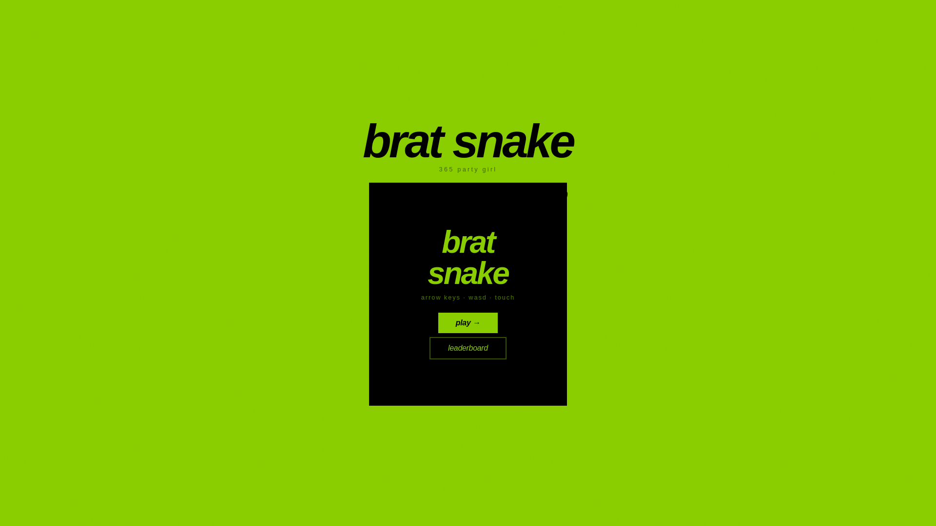 website screenshot of https://bratsnake.pages.dev/