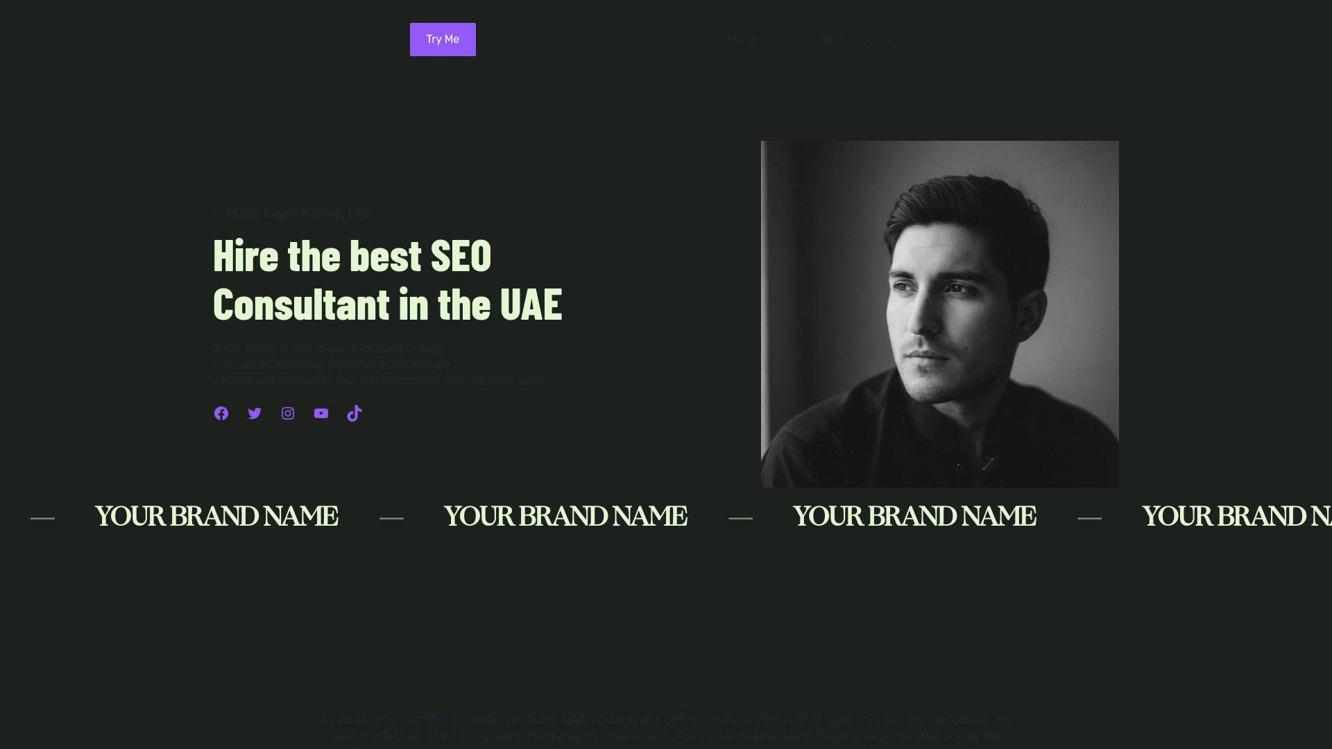 website screenshot of https://samadseo.com/