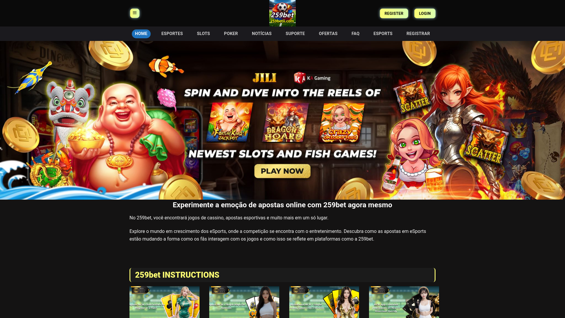 website screenshot of https://259betii.com